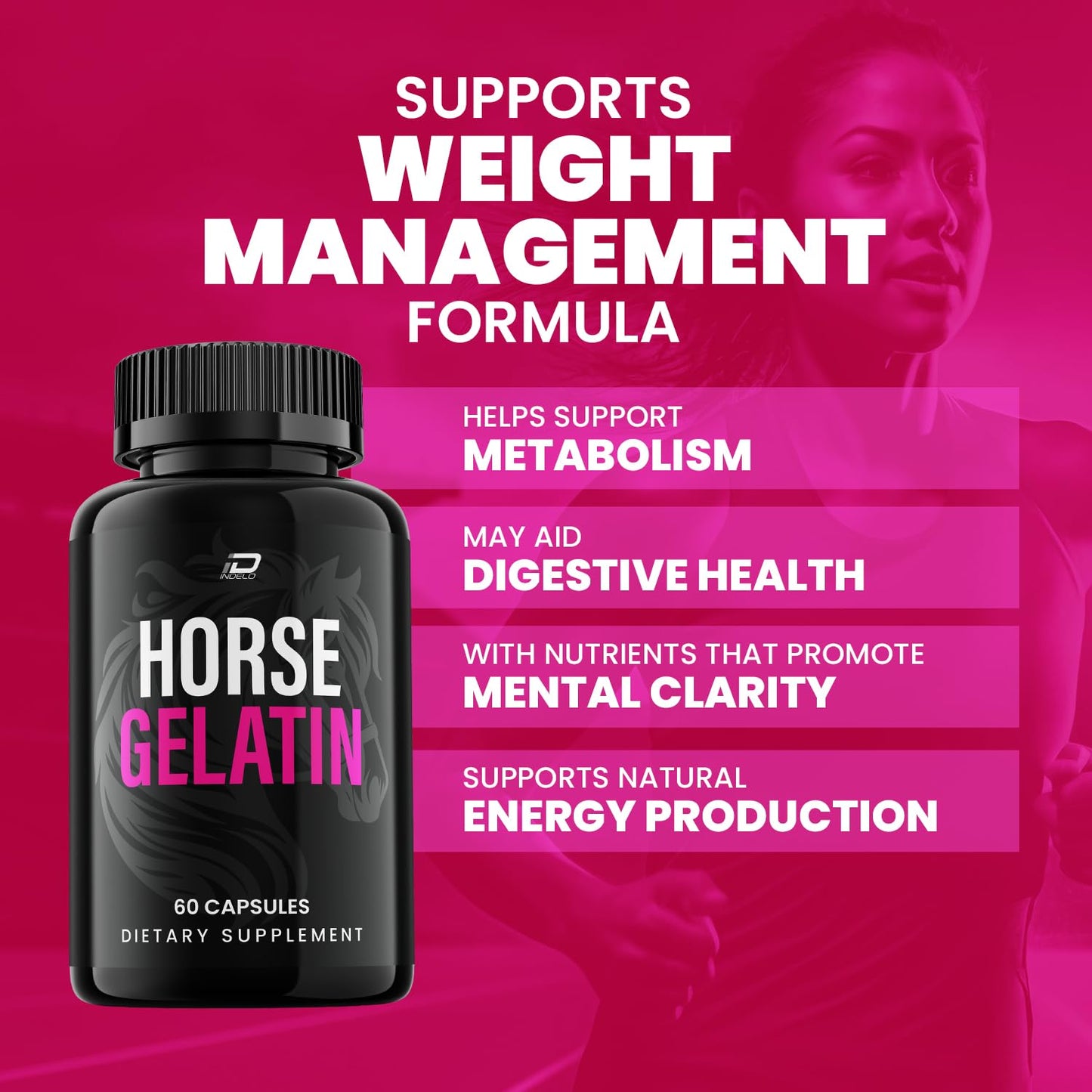 Indelo Horse Gelatin Capsules 120 Capsules
