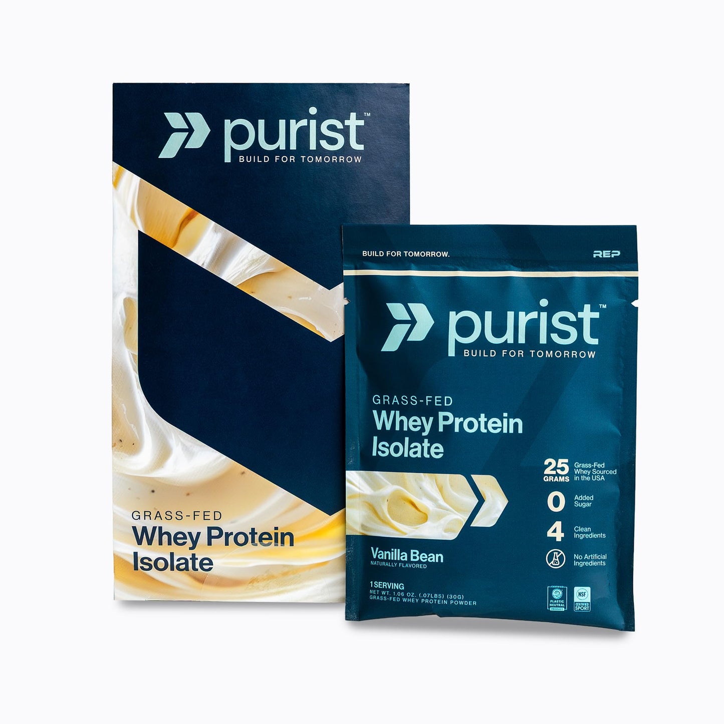 PURIST Whey Protein Isolate Vanilla Packets 15 Packets
