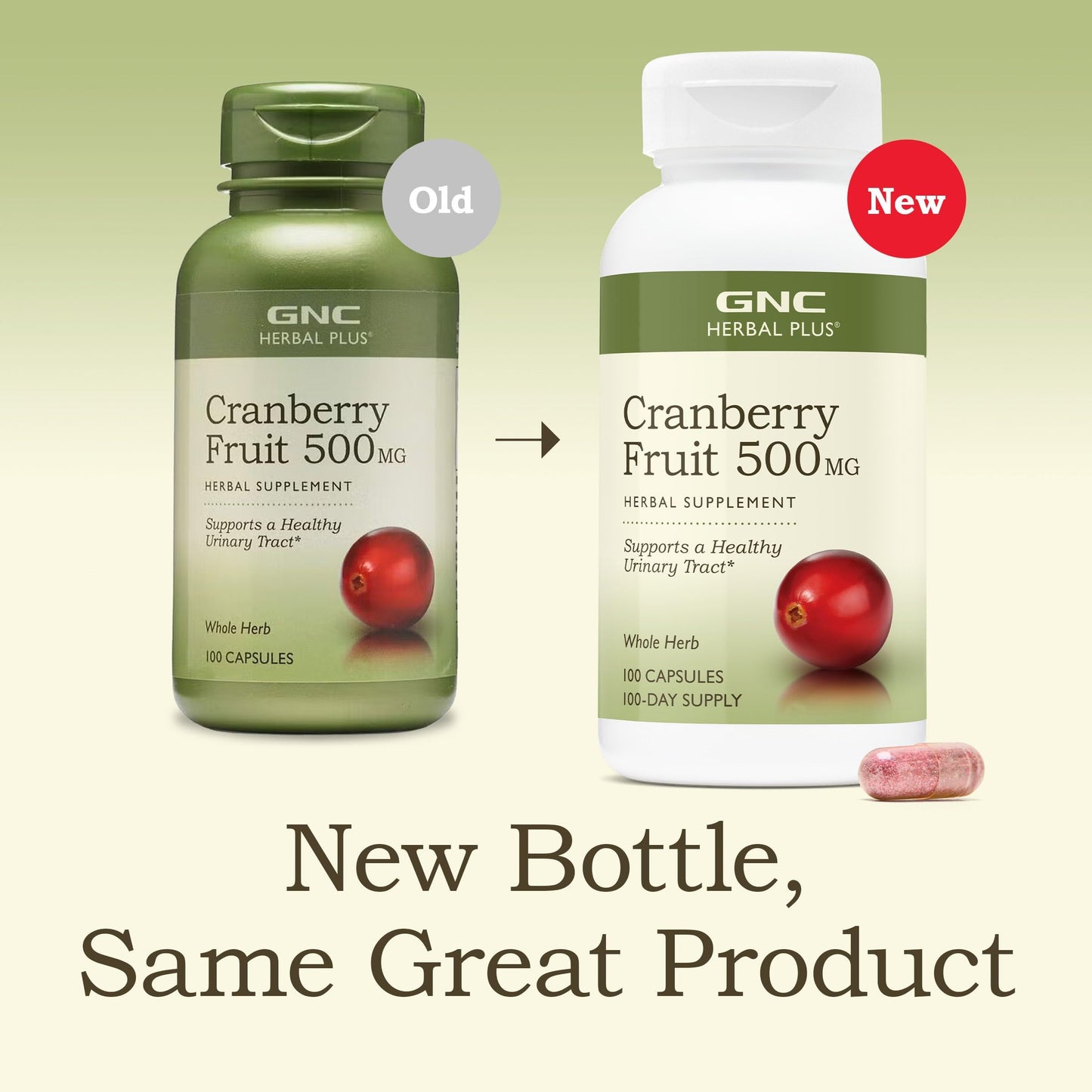 GNC Herbal Plus Whole Herb Cranberry 500mg Capsules 100 Capsules