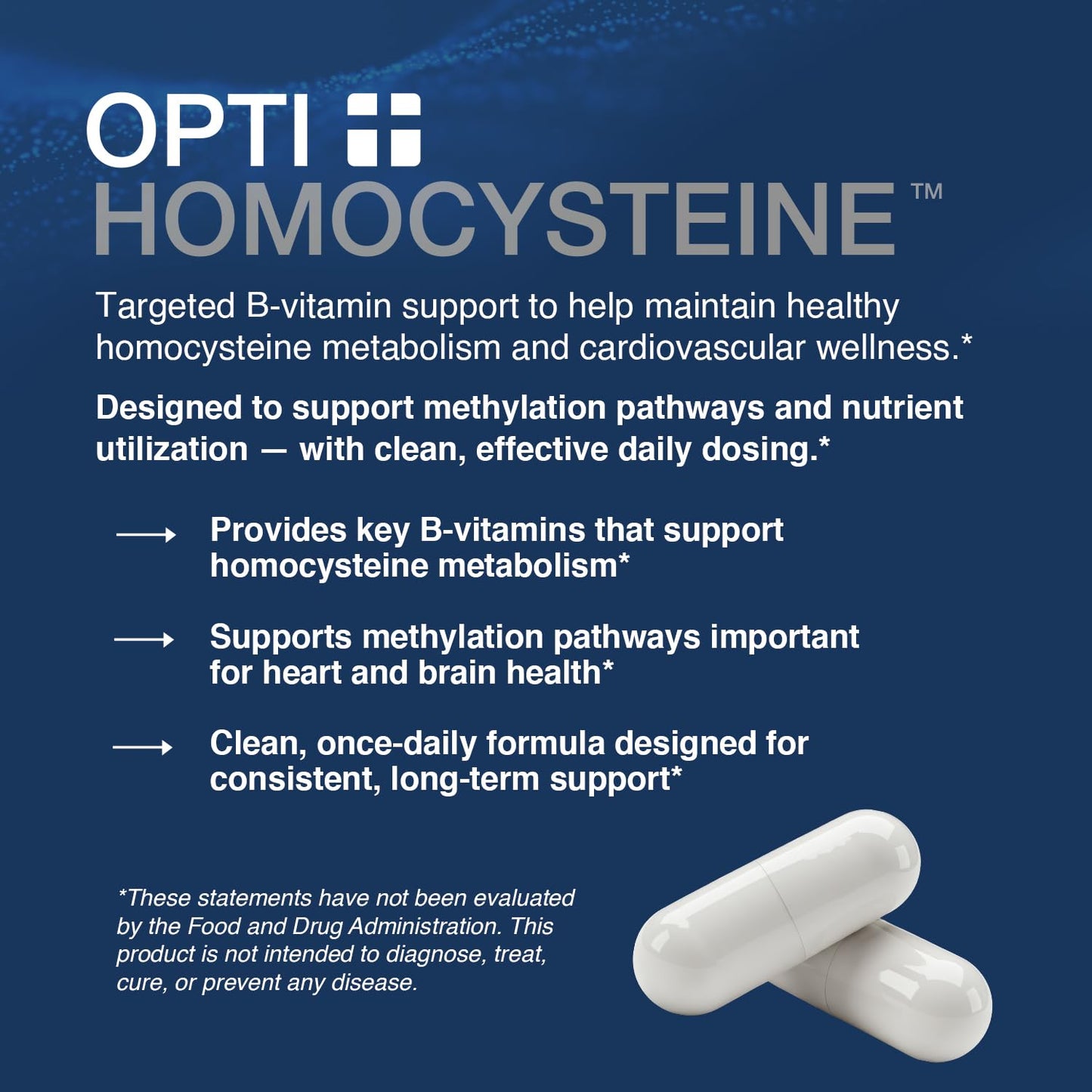 Opti + Life Homocysteine Capsules, 60 Capsules