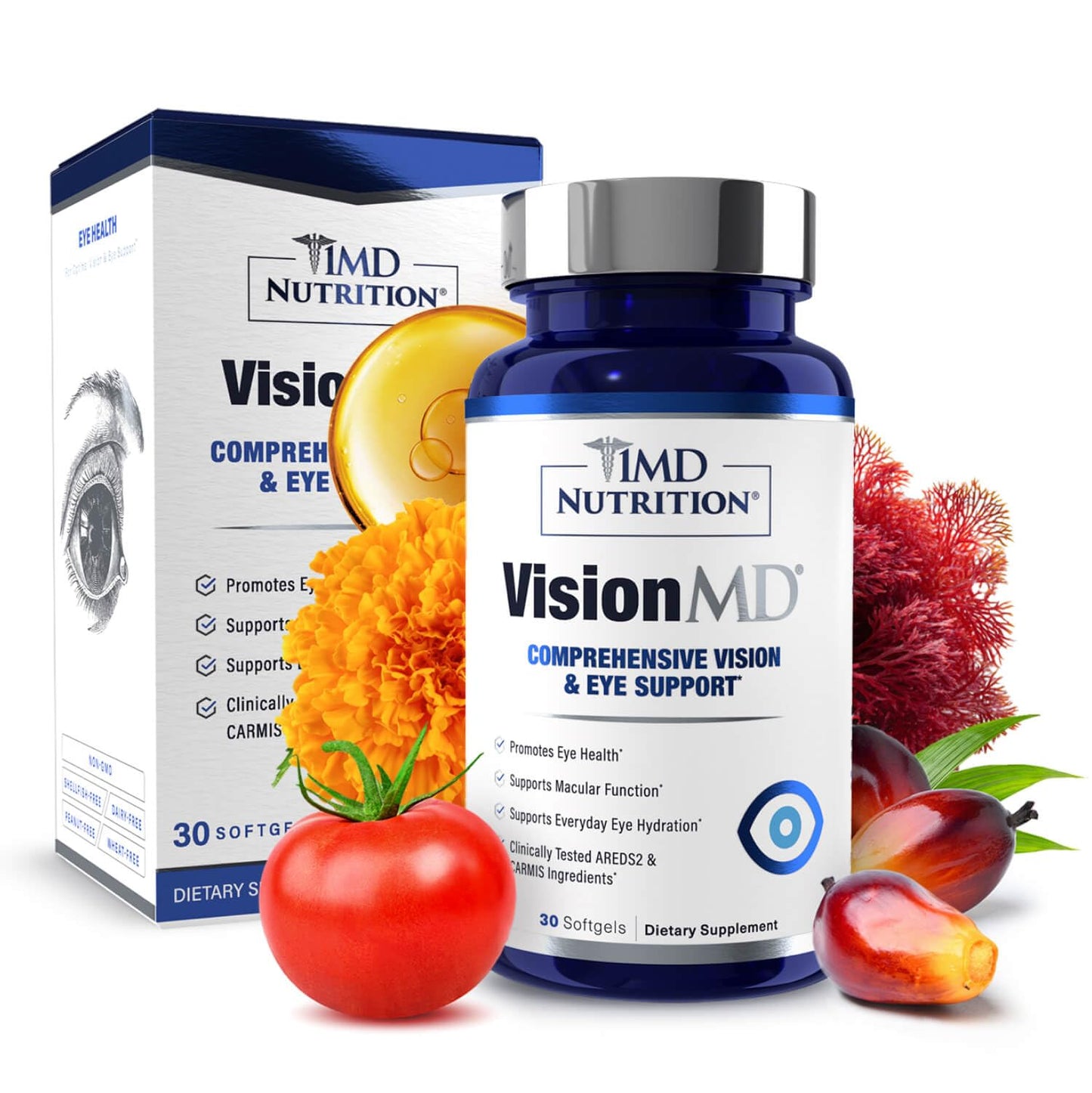 1MD Nutrition VisionMD Eye Vitamin CARMIS Softgels 30 Count