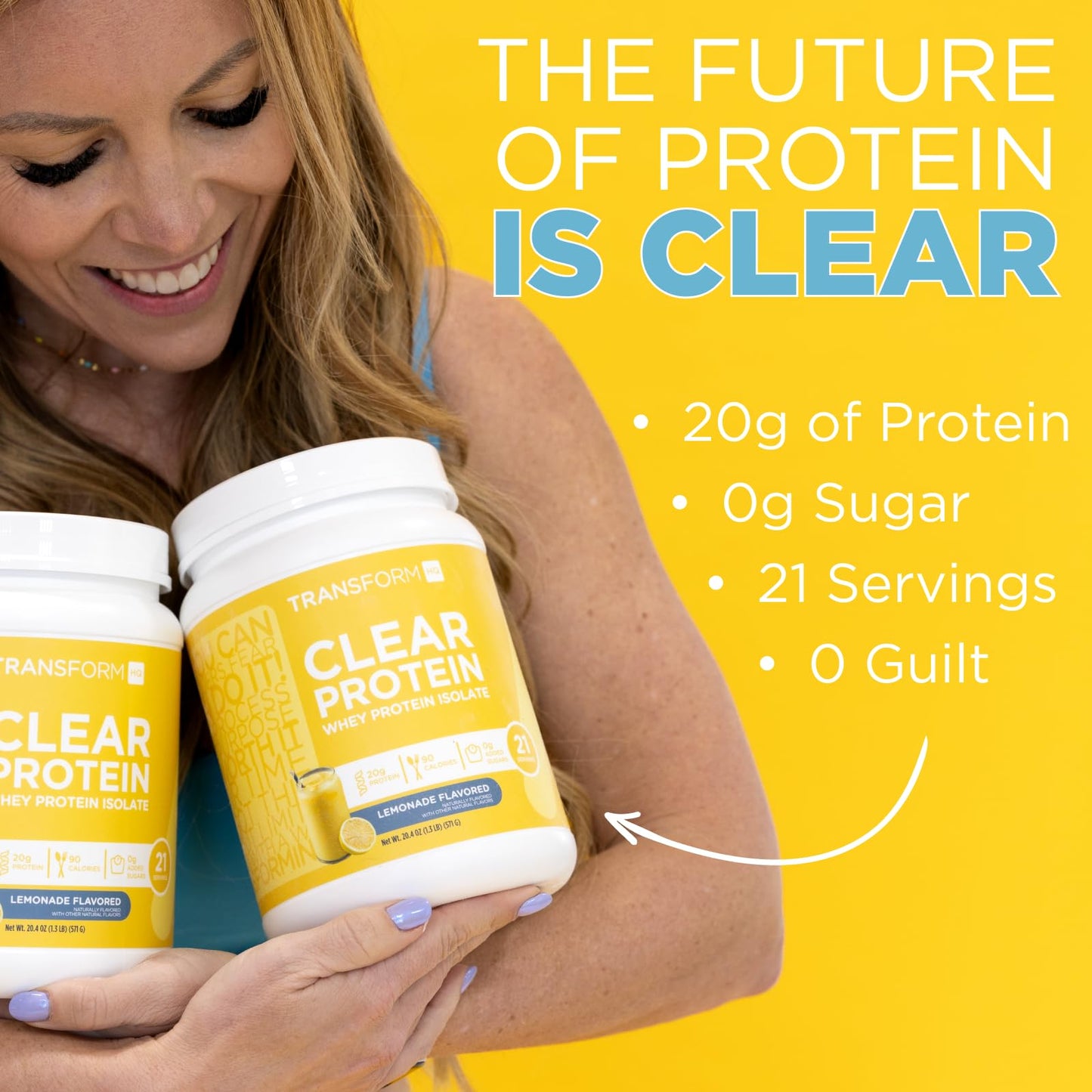 TransformHQ Clear Whey Protein Isolate Powder (Lemonade) 20.4 Servings