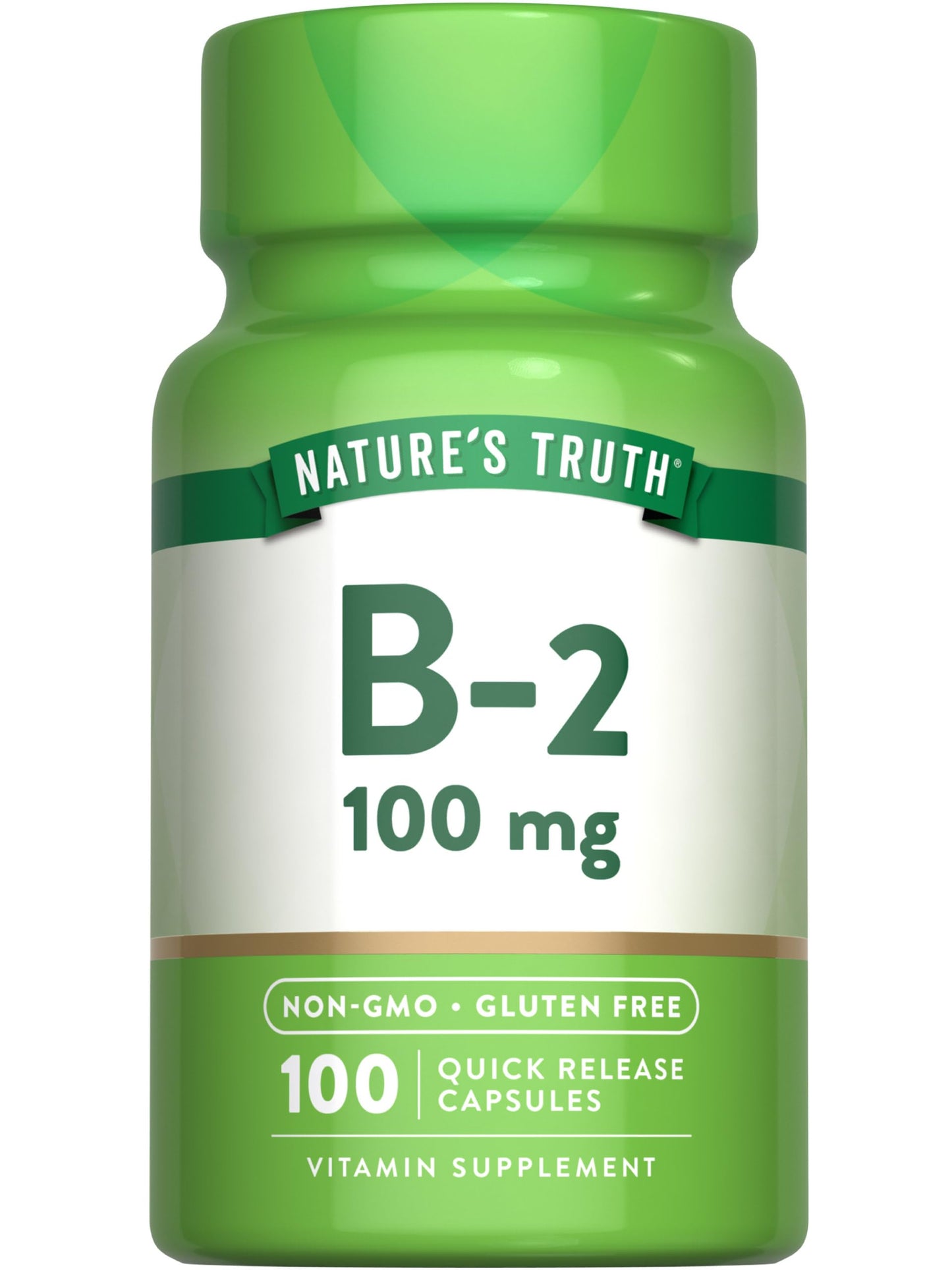 Nature's Truth B2 Vitamin Riboflavin 100mg Capsules 100 Count