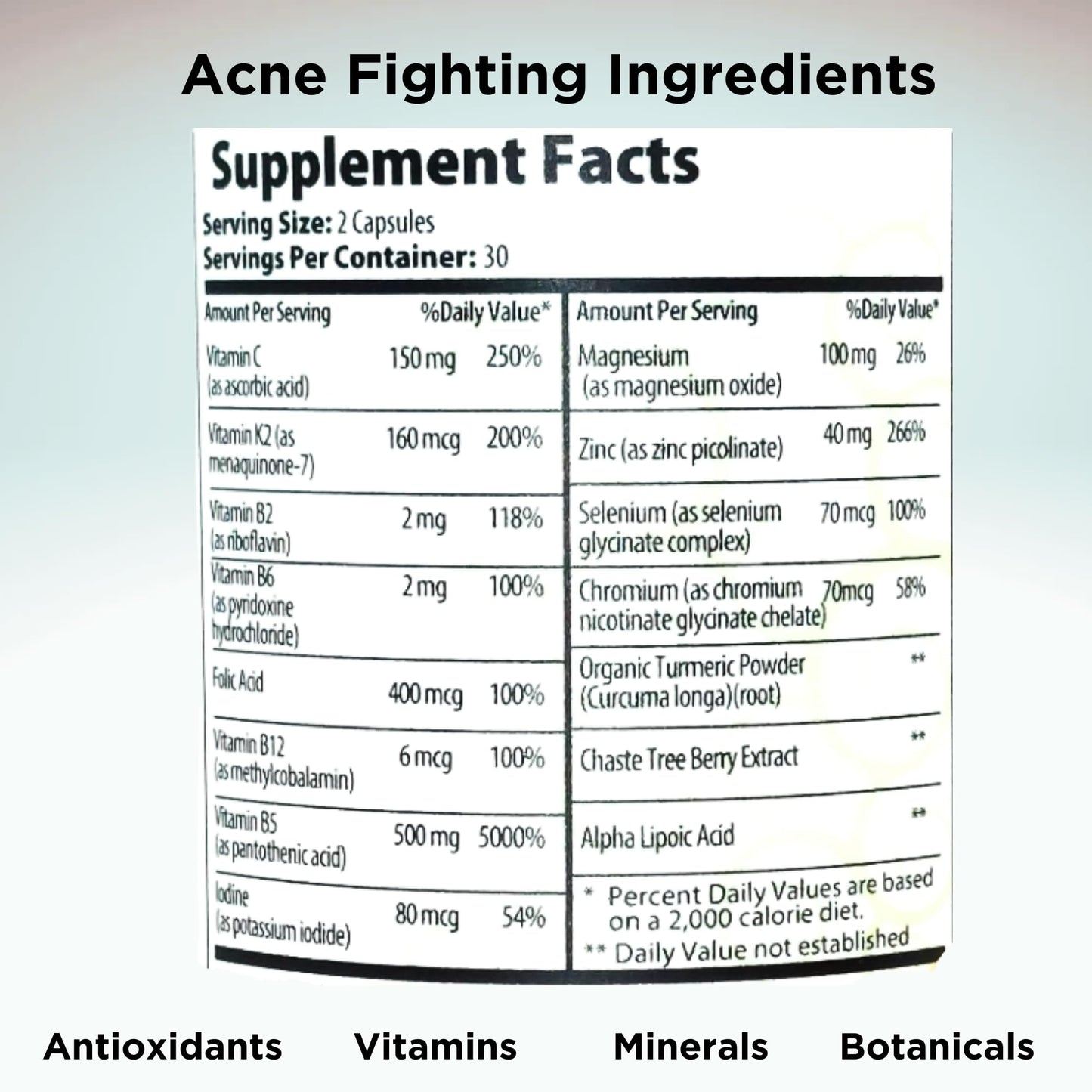 Innate Skin Clear Skin Acne Vitamin System Capsules 120 Count