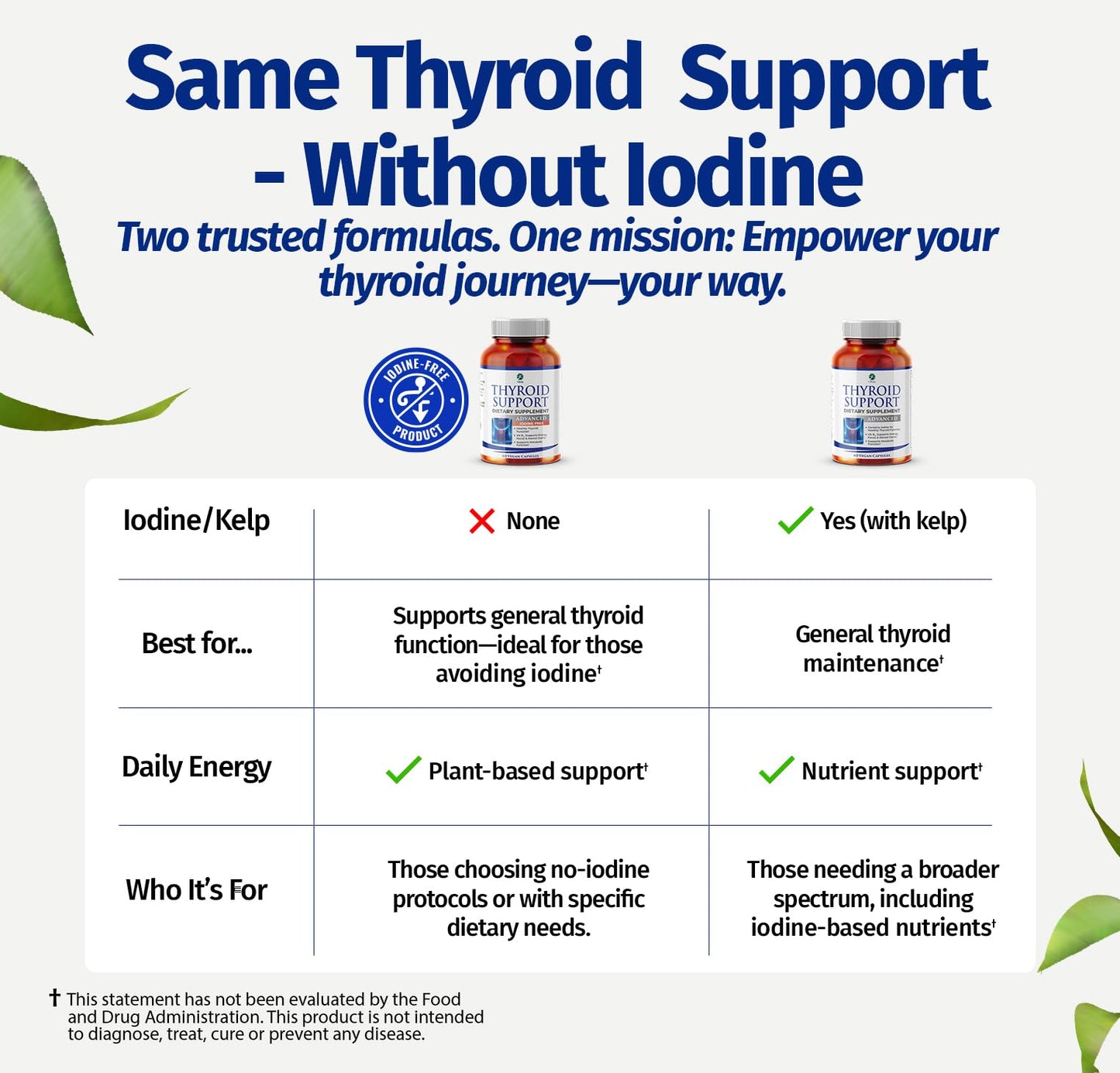 1 Body Thyroid Support for Women, Iodine Free Formula Capsules 60