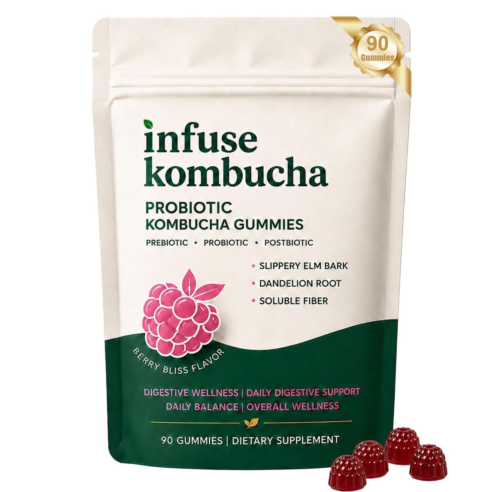 Infuse Kombucha Probiotic Gummies 90 Count