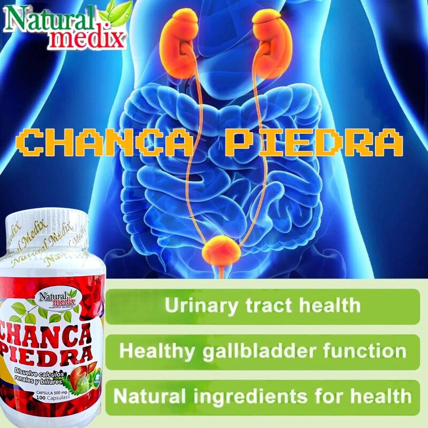 Natural medix Chanca Piedra Premium Capsule, 1 Count