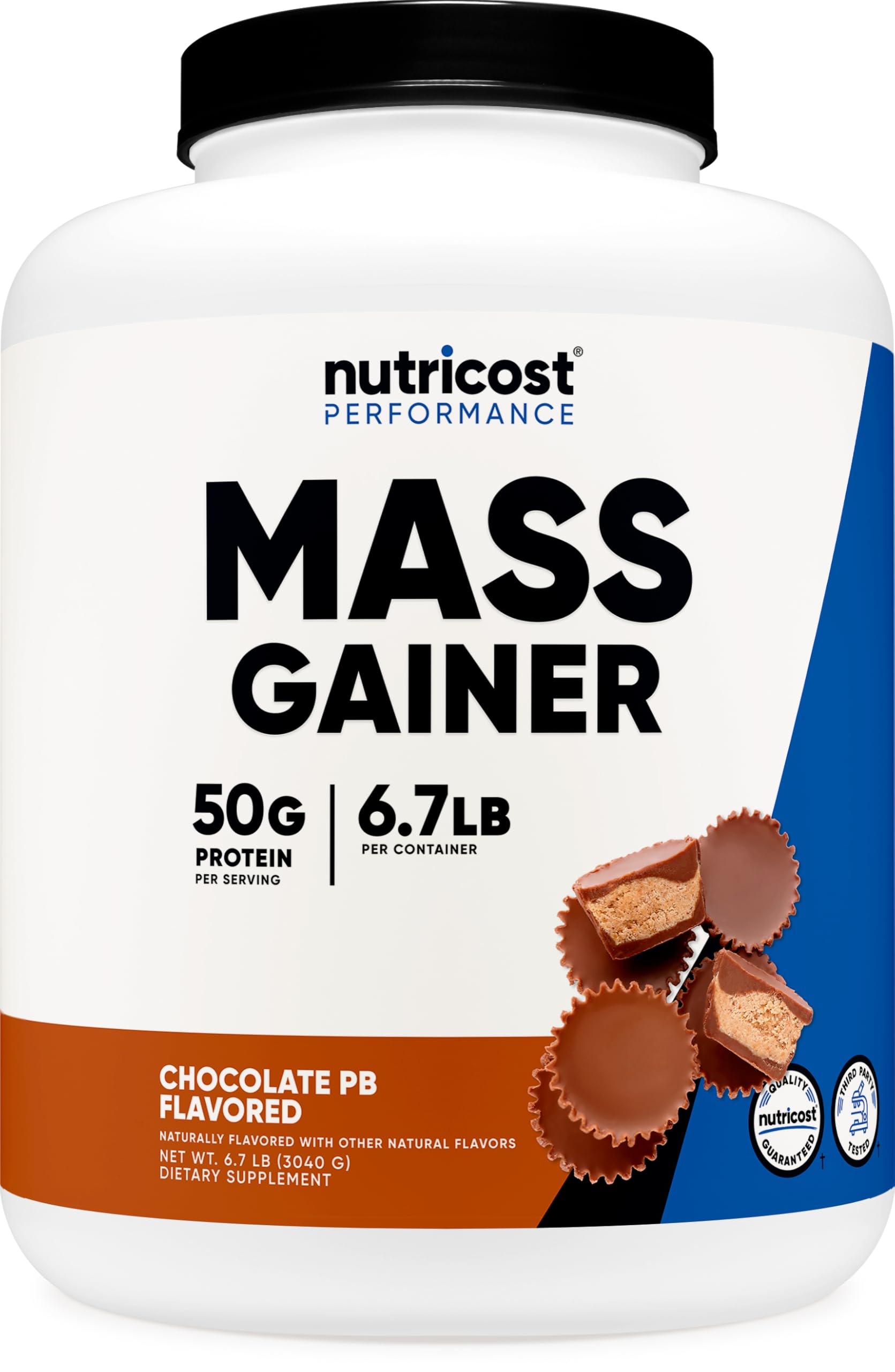 Nutricost Mass Gainer Powder (Chocolate Peanut Butter), 6.71 LBS, 107.3 Servings