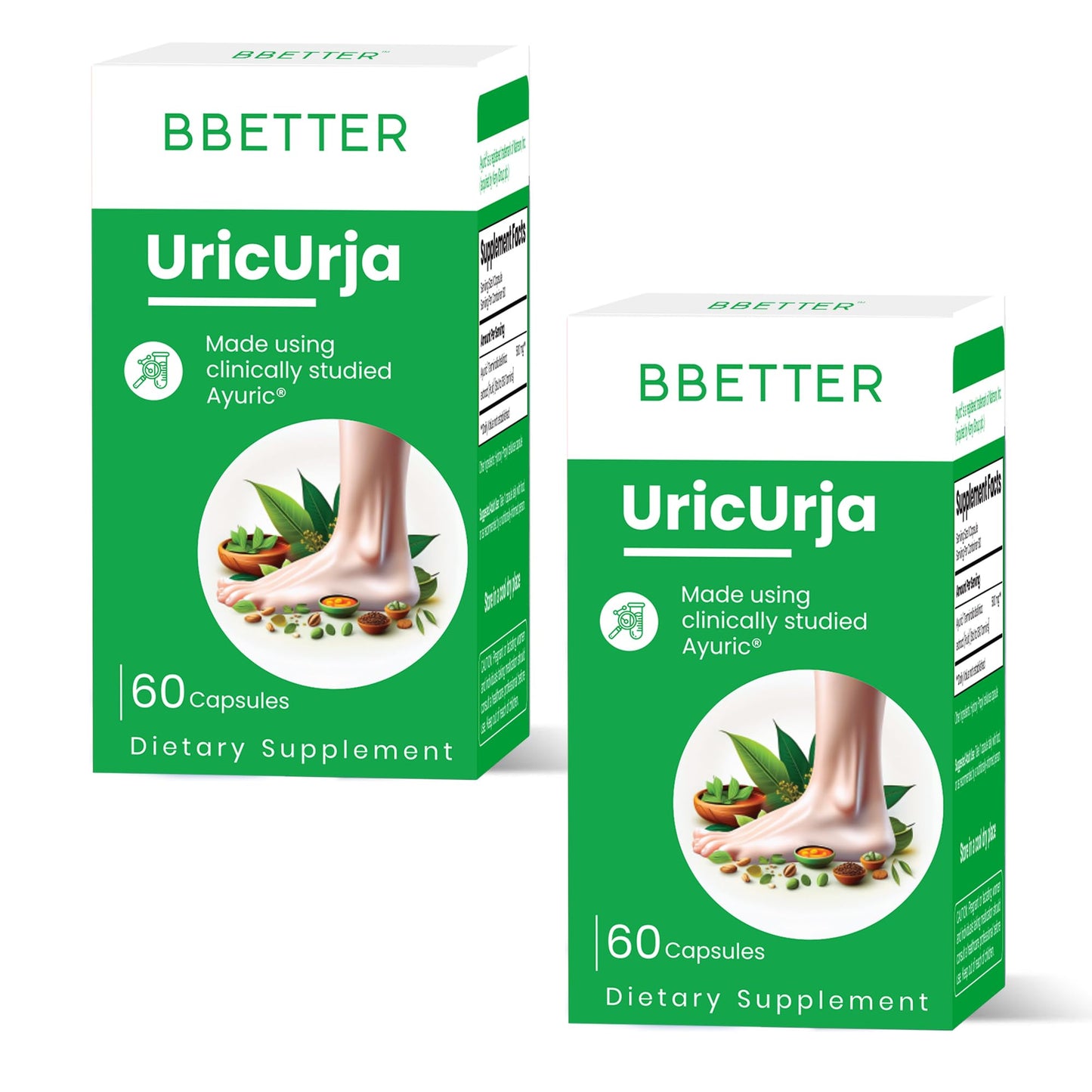 BBETTER UricUrja Uric Acid & Gout Support 120 Capsules