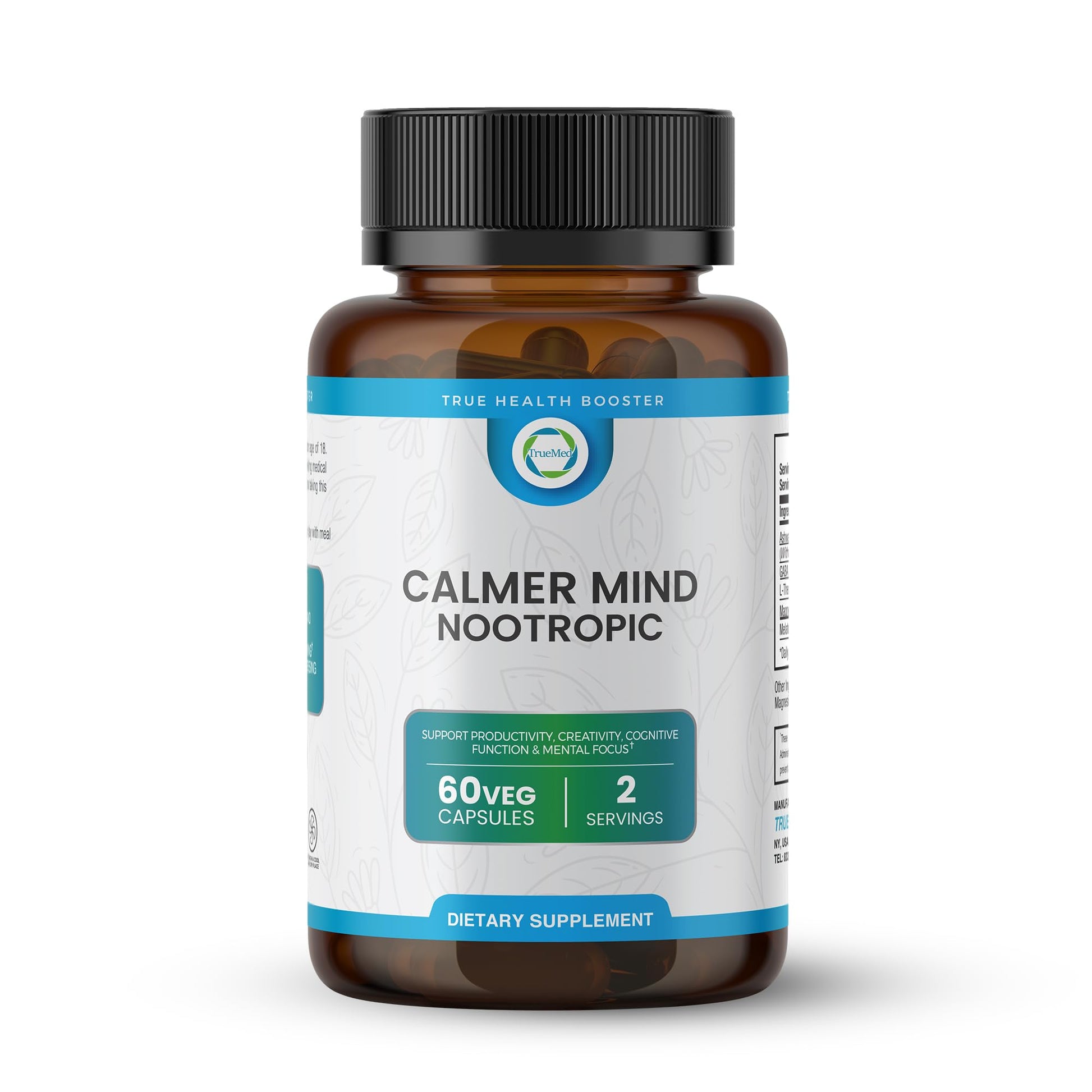 TRUEMED Calmer Mind Nootropic, 60 Capsules