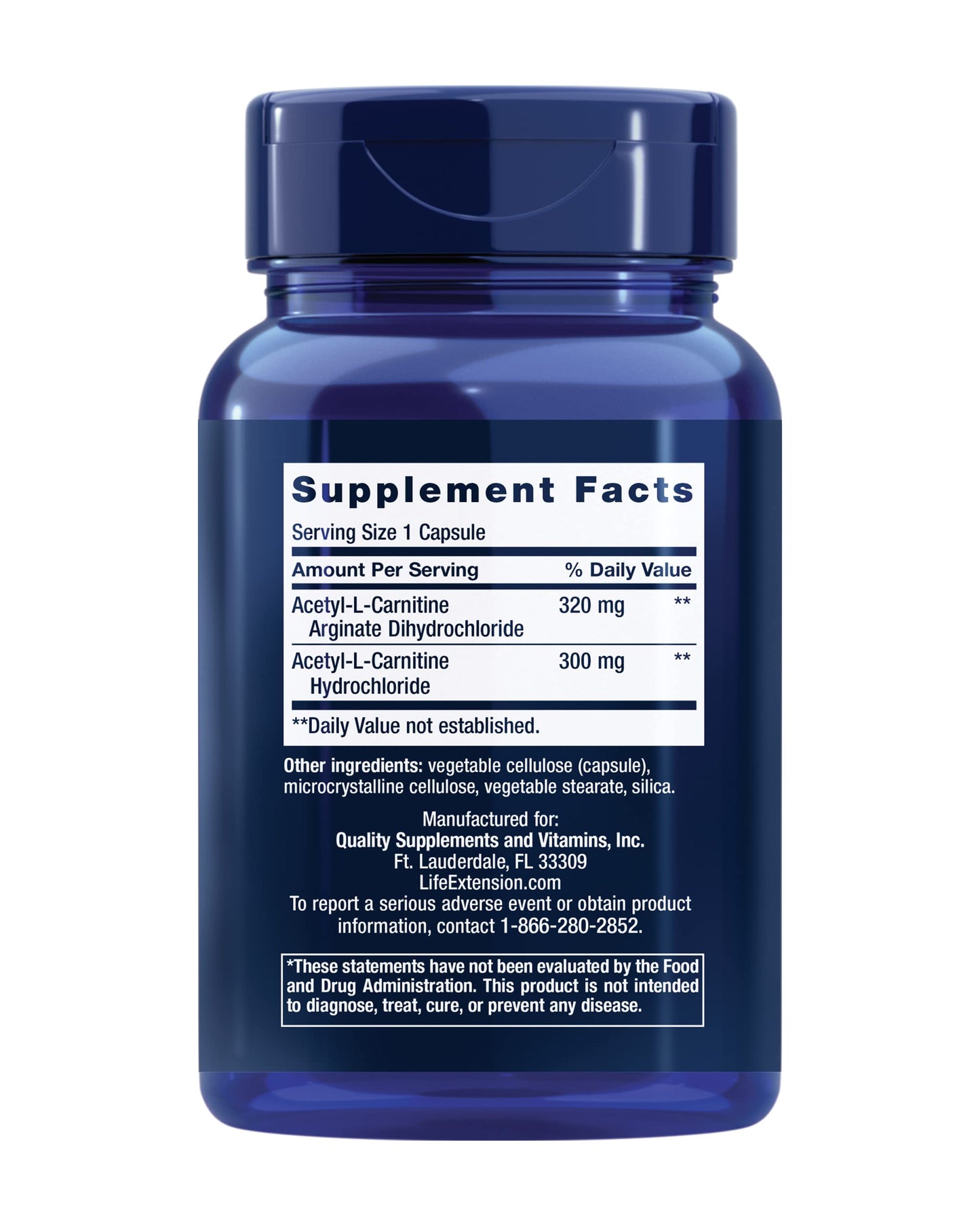 Life Extension Acetyl-L-Carnitine Arginate 90 Capsules