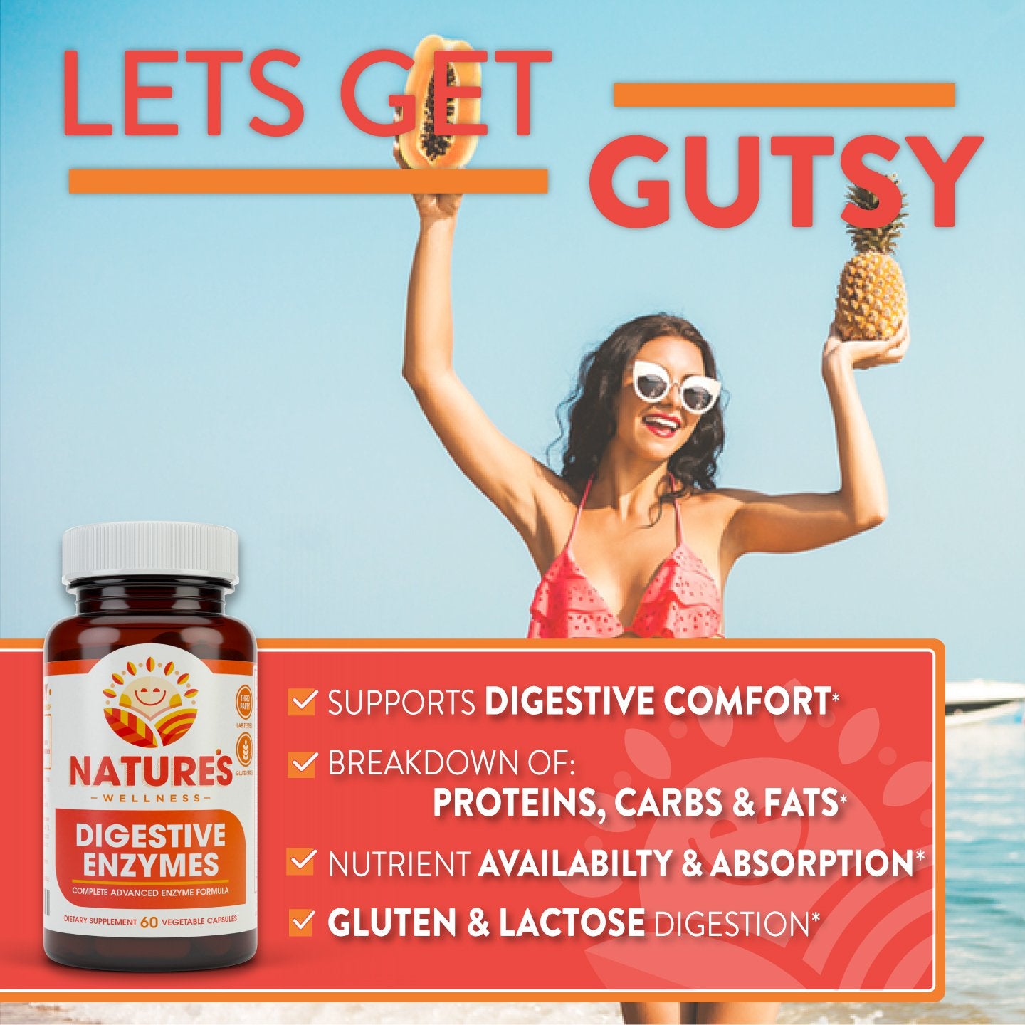Natures Wellness Digestive Enzymes Complete Capsule 60 Count