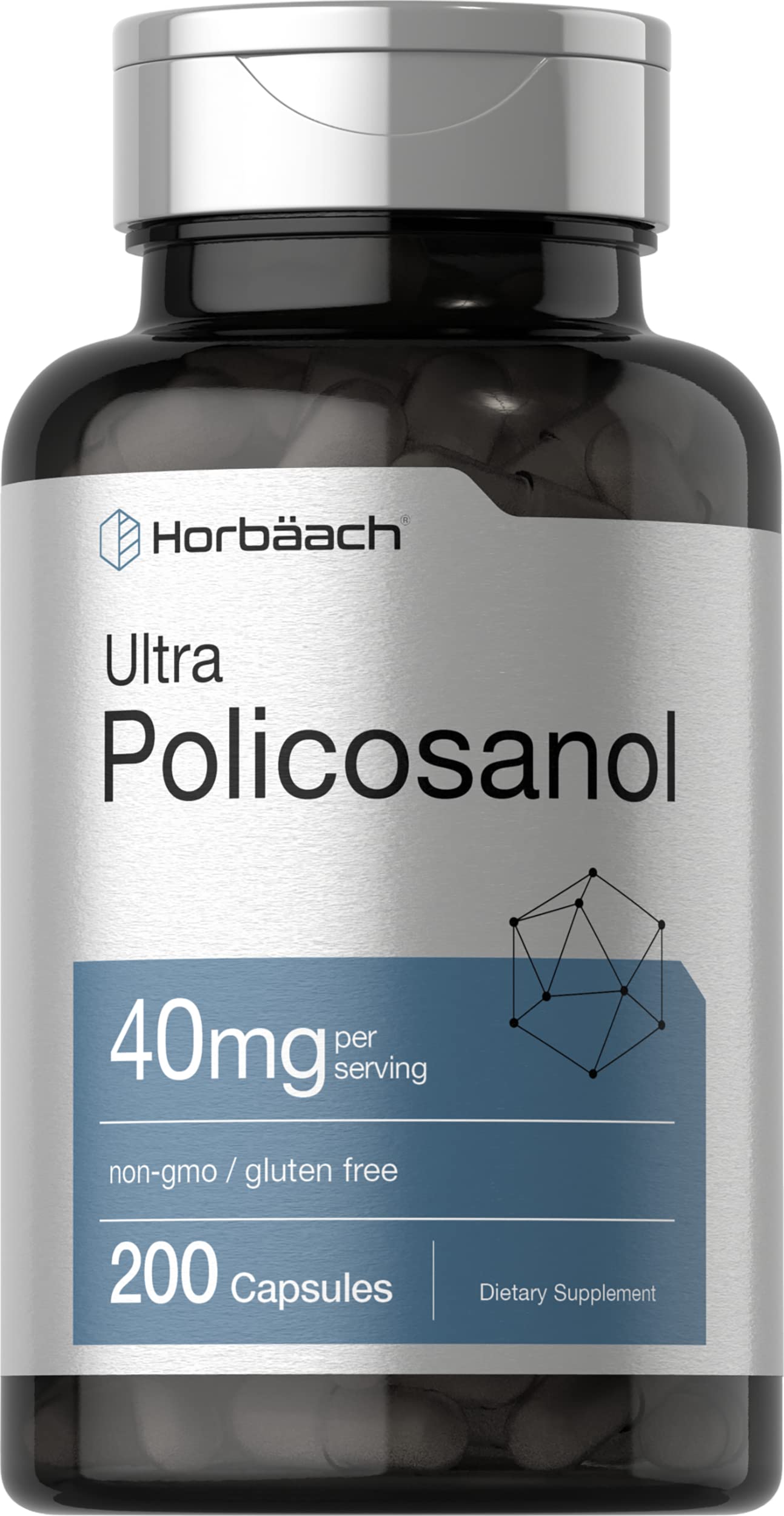 Horbäach Policosanol 40mg Capsule, 200 Count