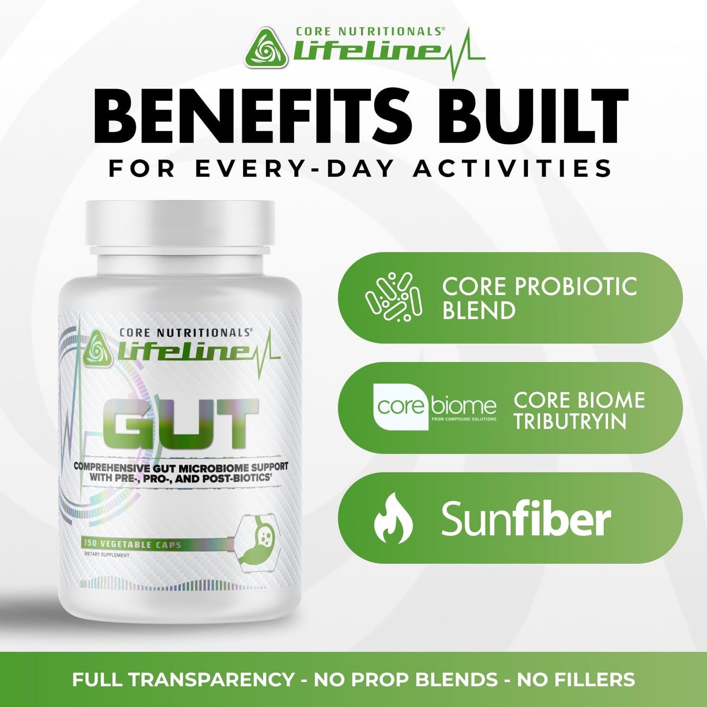 Core Nutritionals Lifeline Gut Supplement Capsule, 150 Capsules