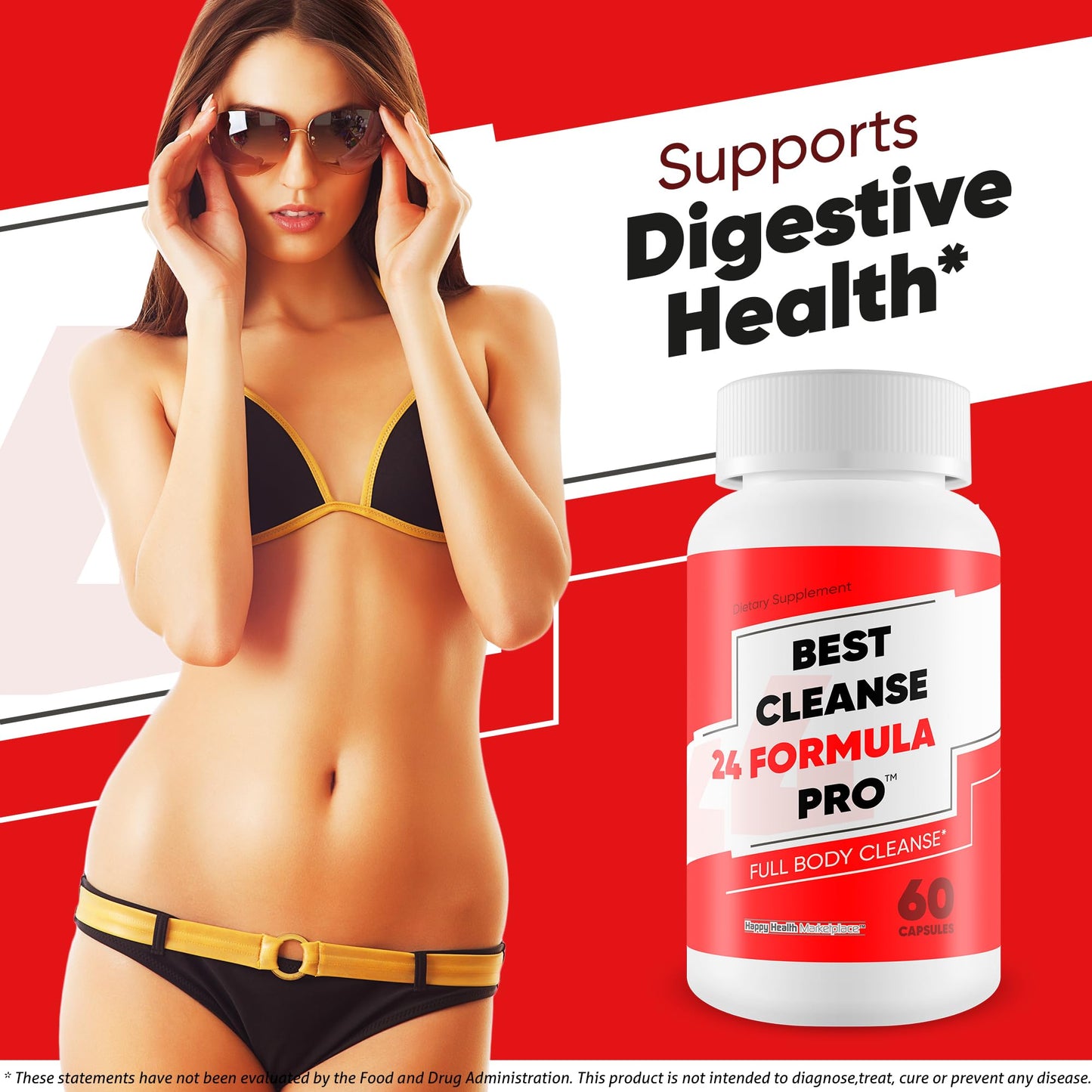 Happy Health Marketplace Best Cleanse 24 Formula Pro Capsule, 60 Count
