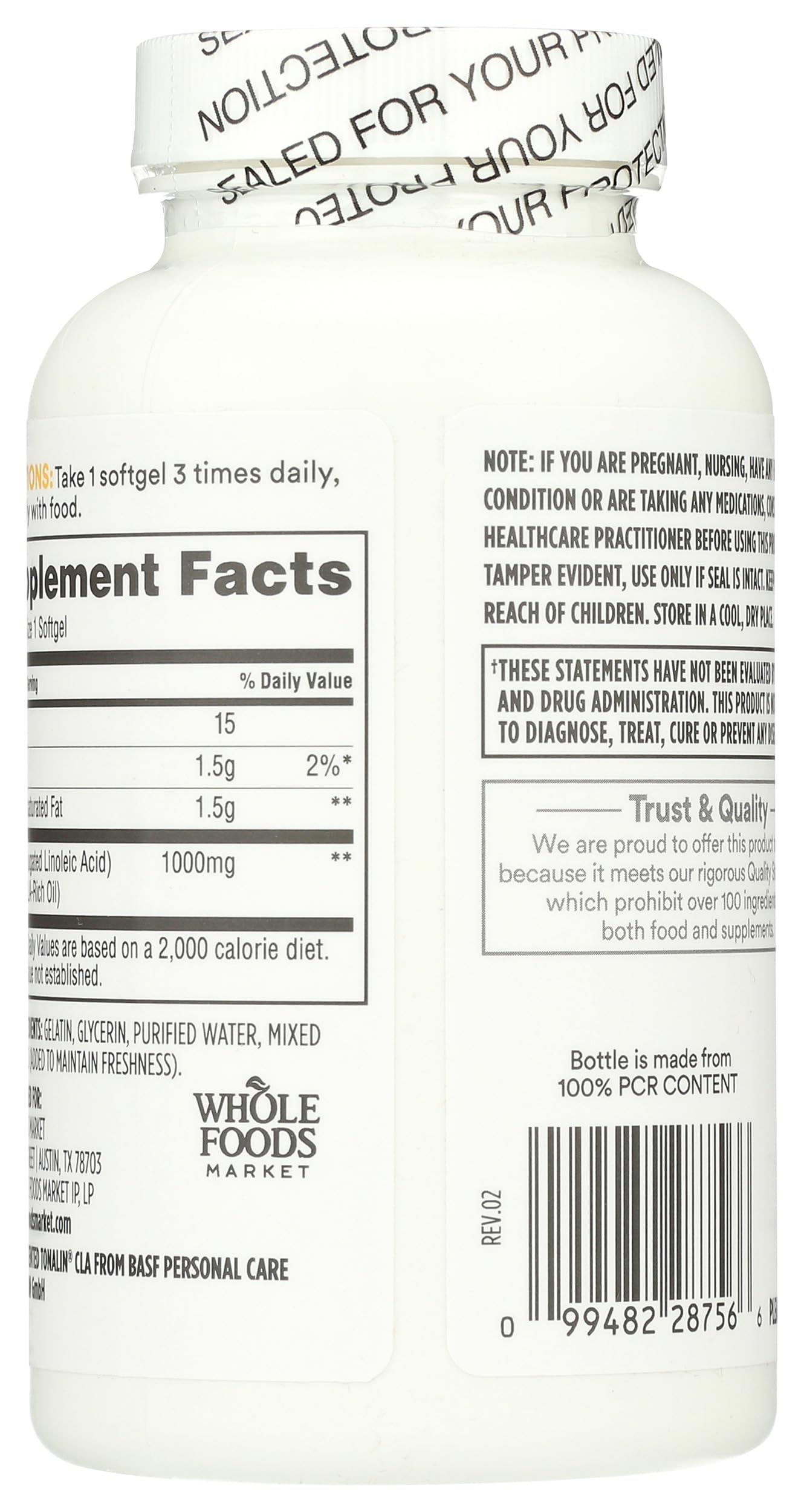 365 by Whole Foods Market CLA (Tonalin) 1300mg Tablets, 90 Count