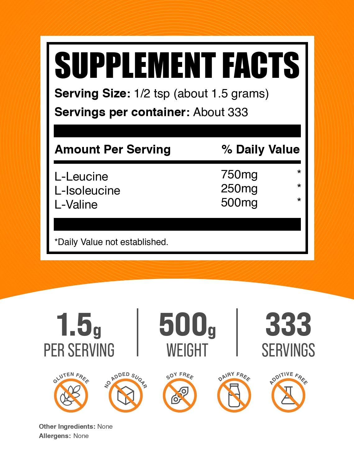 BulkSupplements BCAA 3:1:2 Powder 17.637 Servings