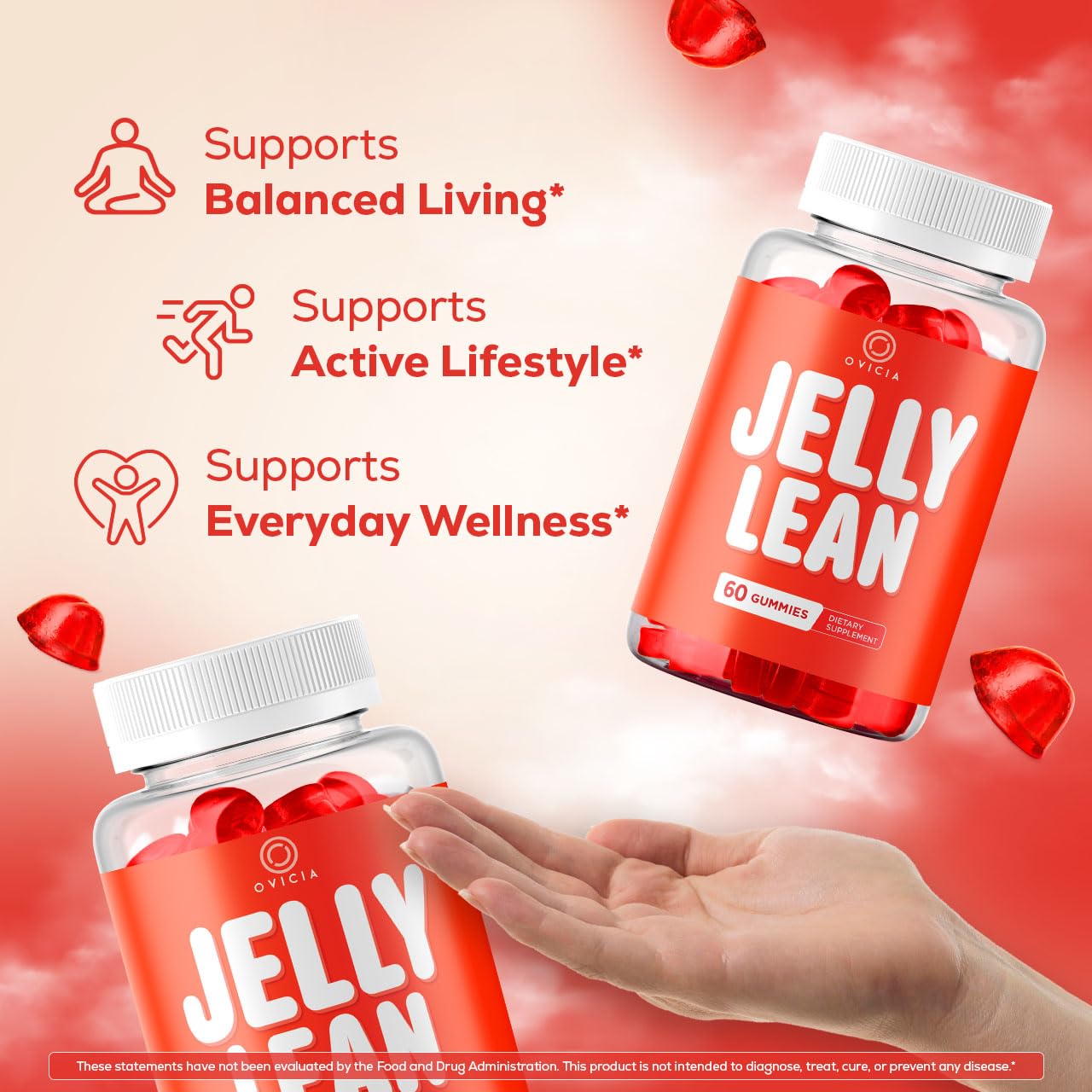 OVICIA Jelly Lean Gummies, 120 Gummies