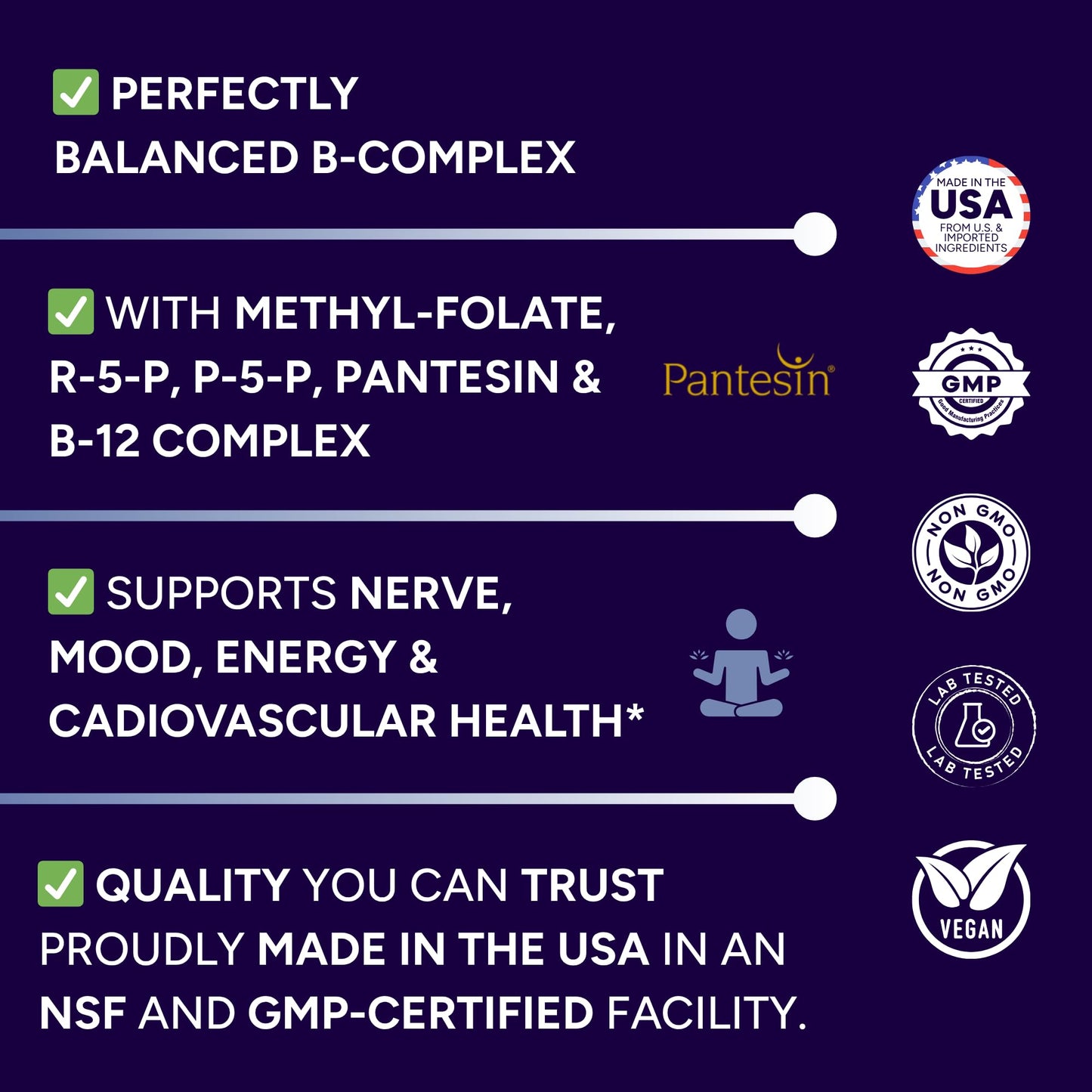 Potent Nutri Low Dose B-Complex Capsule, 60 Capsules