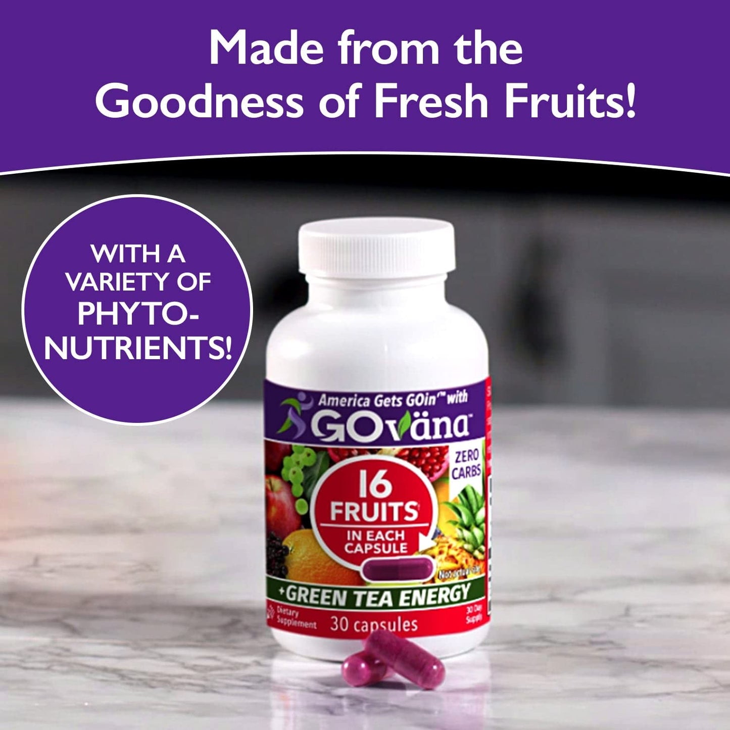 GOVANA Fruits & Veggies Nutritional Supplement, 60 Capsules