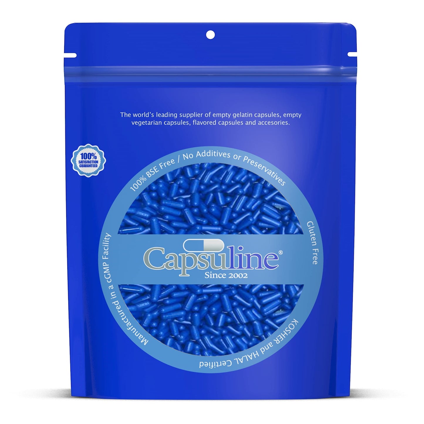Capsuline Blue Size 0 Empty Gelatin Capsules, 10,000 Count