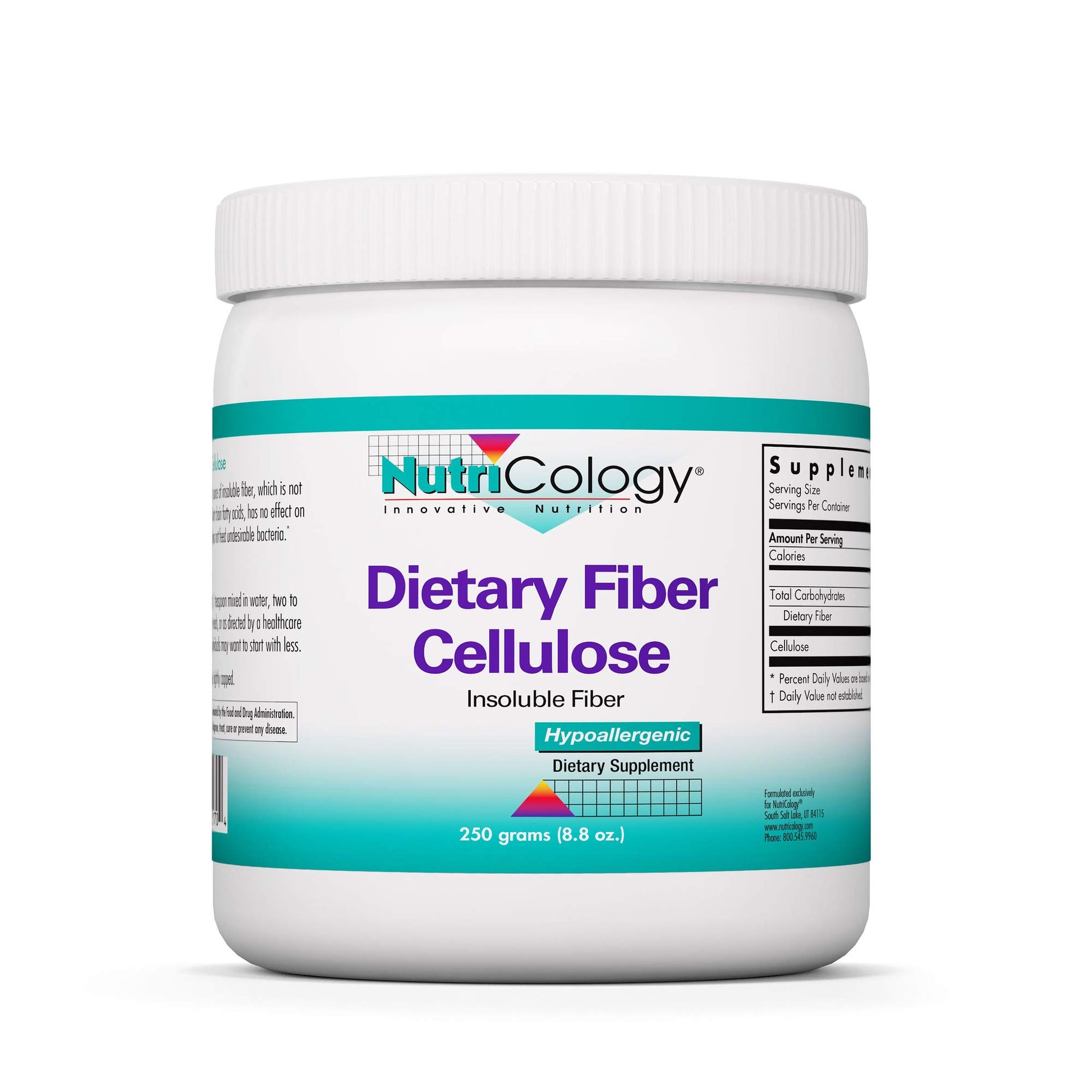 Allergy Research Group Dietary Fiber Cellulose Powder 8.8 oz