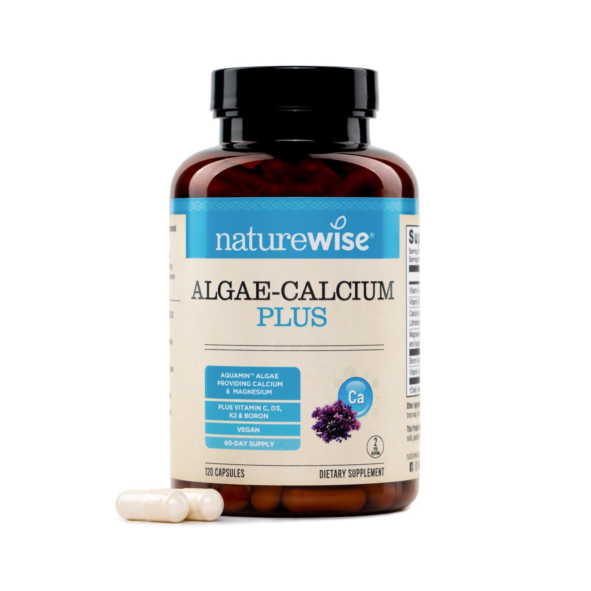 NatureWise Algae Calcium Plus Capsule, 120 Capsules