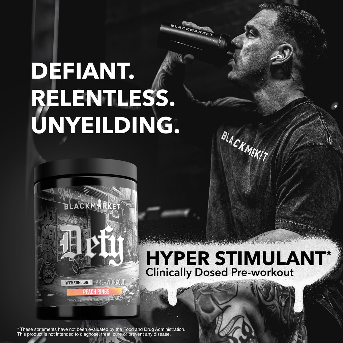 BLACKMARKET DEFY High-Stimulant Pre-Workout Powder 18