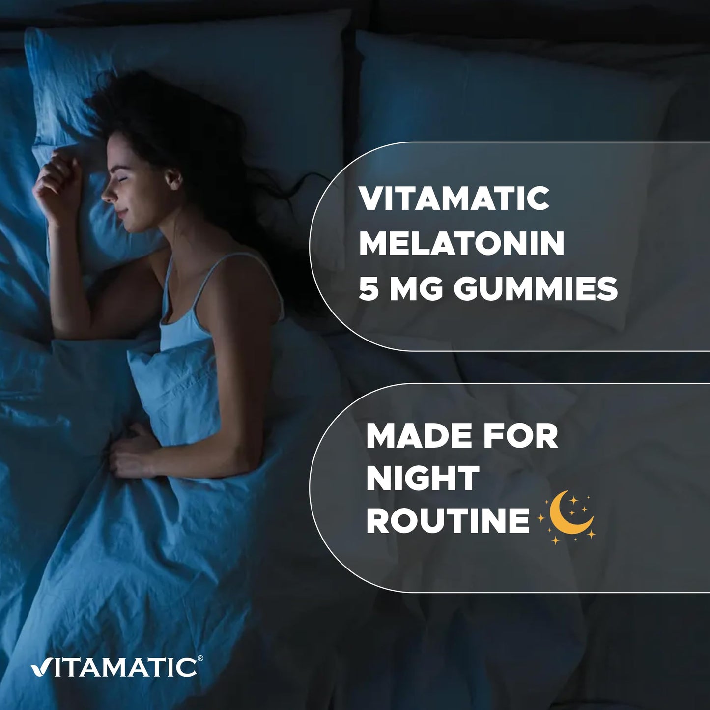 Vitamatic Vegan Melatonin Gummies 60 Count