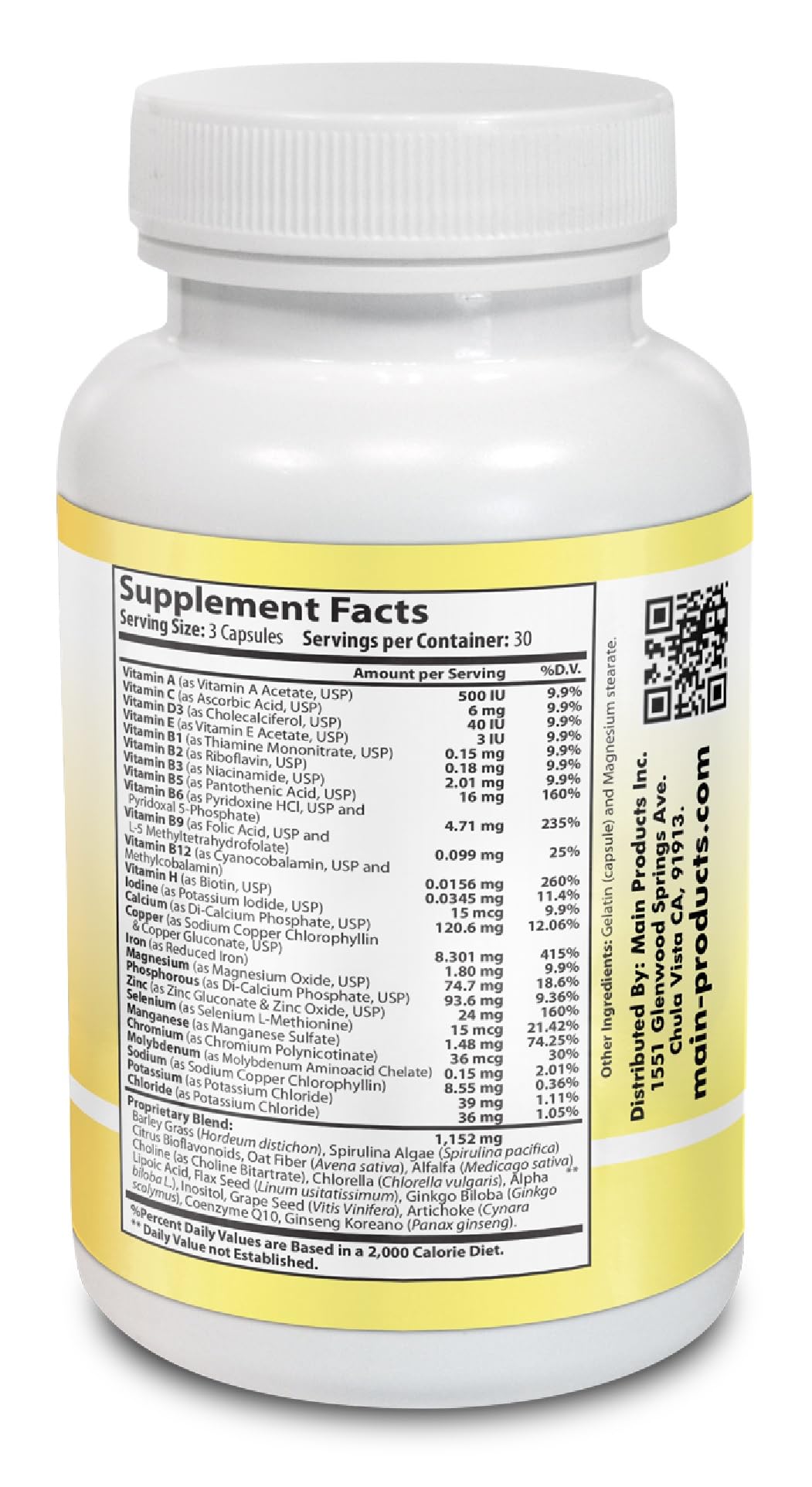Main Products Vitamin Complex Multivitamins and Multiminerals 90 Capsules