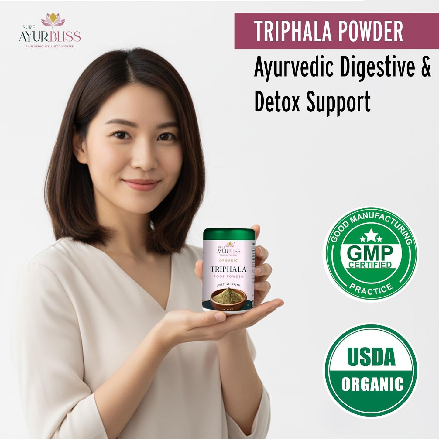 PureAyurbliss Triphala Powder, 8 oz