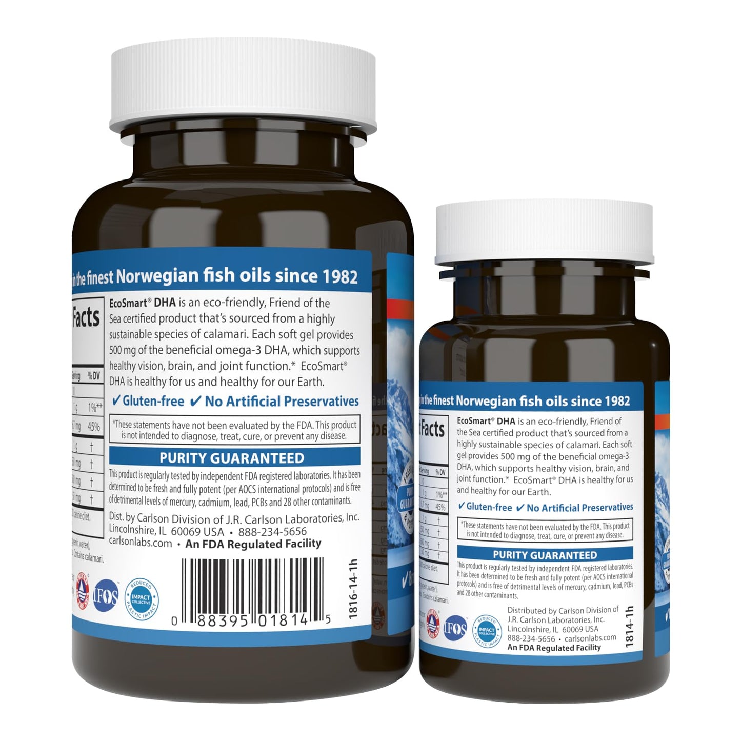 Carlson EcoSmart DHA Softgels 80 Count