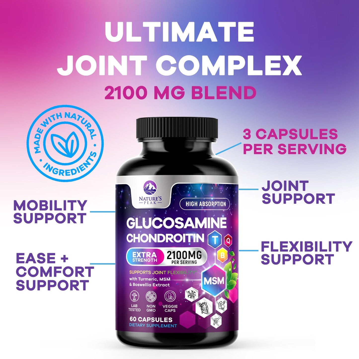 Nature's Peak Glucosamine Chondroitin Joint Complex, 60 Capsules