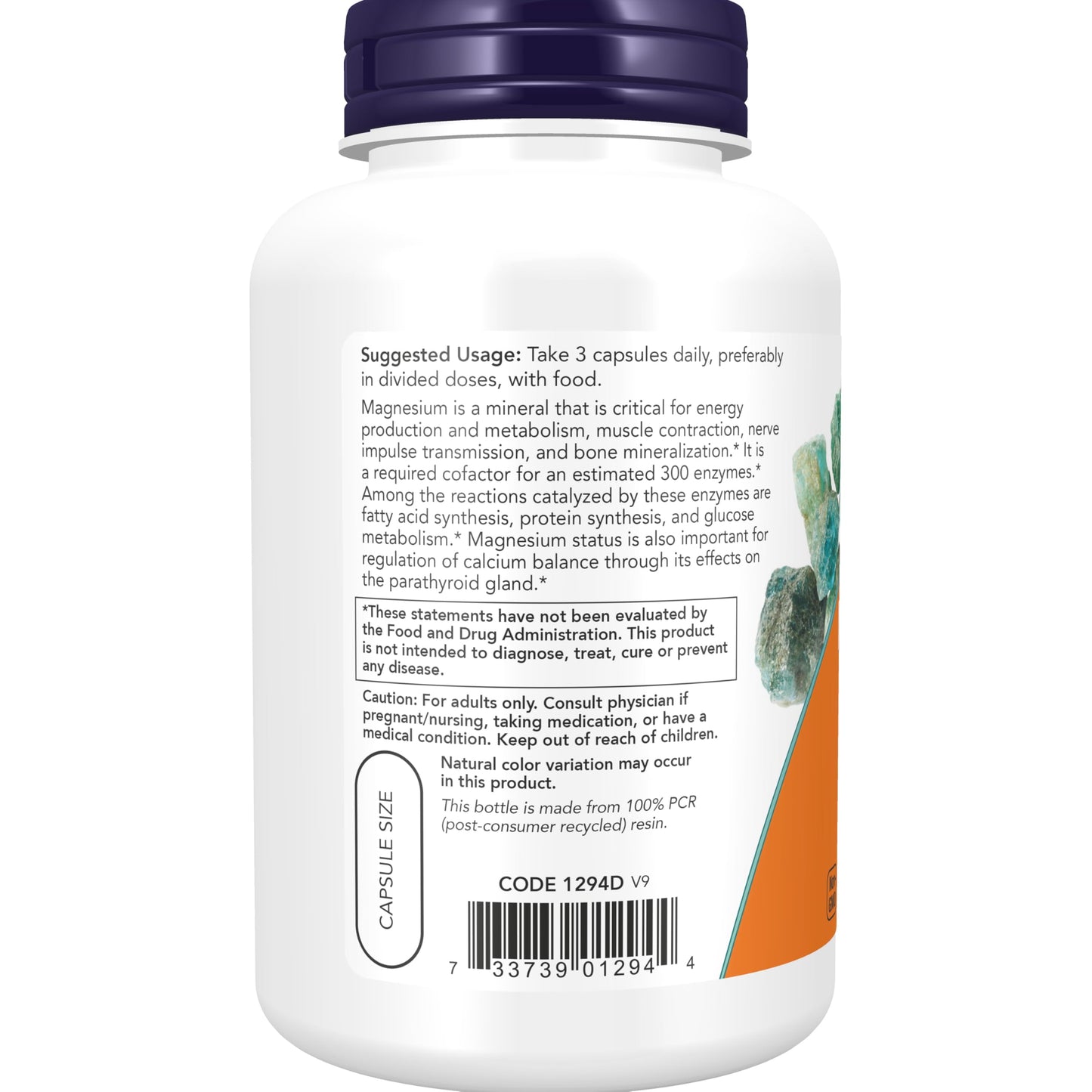 NOW Foods Magnesium Citrate 400 mg Capsules, 120 Count