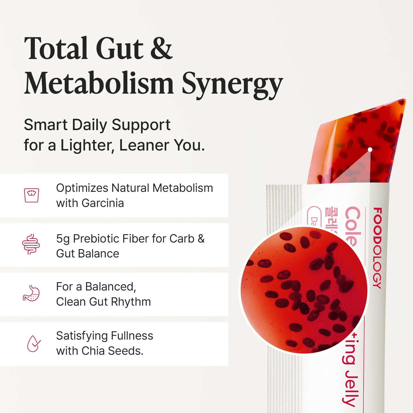 FOODOLOGY Coleology Cutting Stick Jelly (Pomegranate) Gummies 20 Count