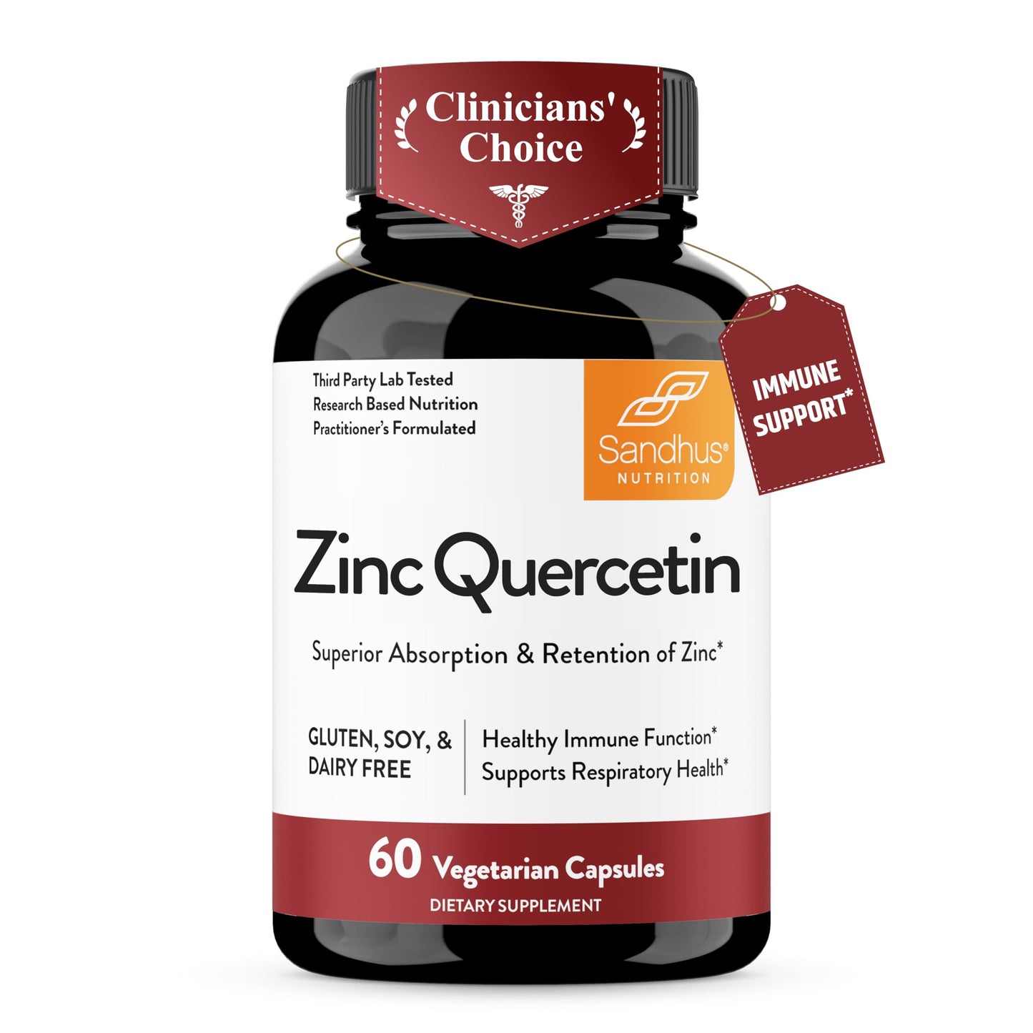 Sandhu's Zinc Quercetin Supplements Capsules 60 Count