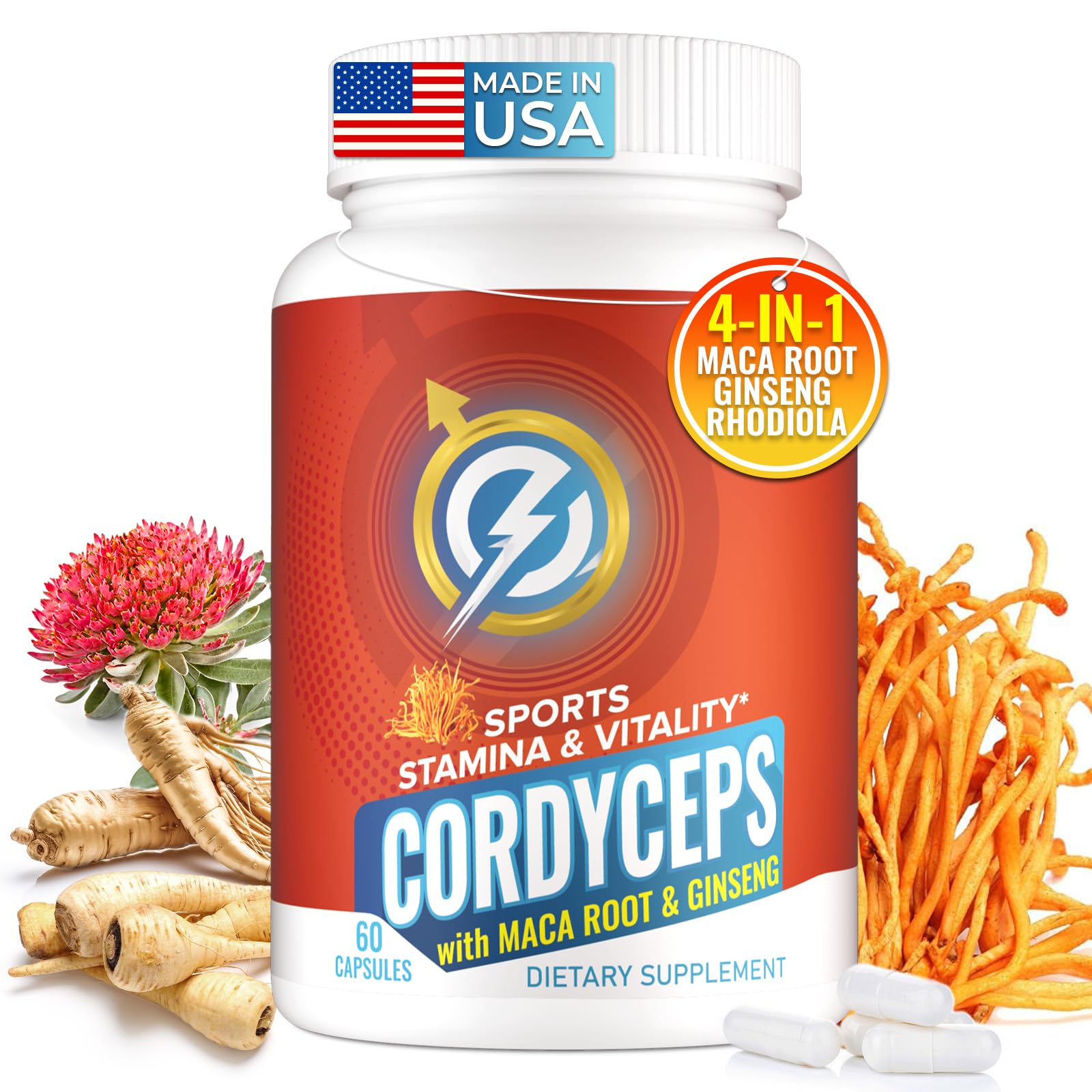 Mezqai Cordyceps Mushroom Capsules, 60 Count