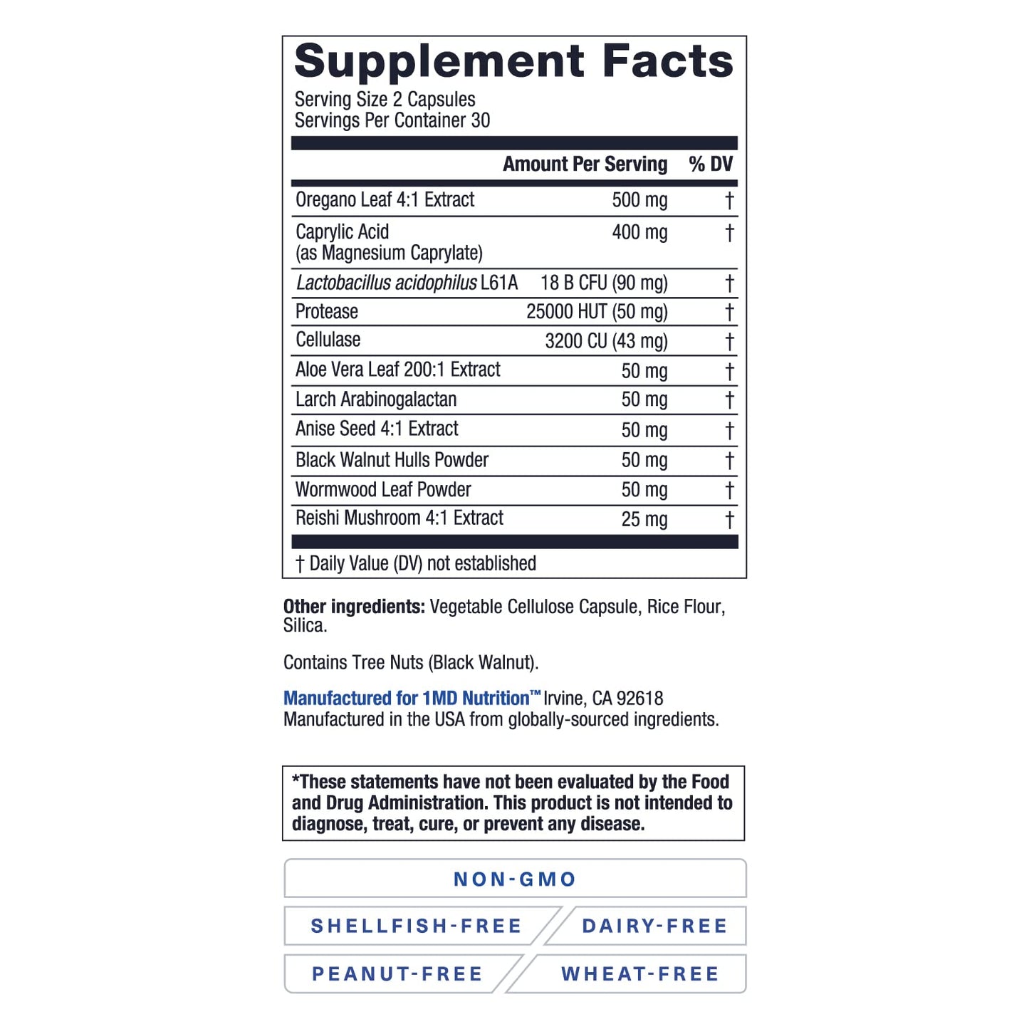 1MD Nutrition BalanceMD Vaginal Probiotics | Oregano & Caprylic Acid with Lactobacillus & Digestive Enzymes | Promotes Intestinal Flora Balance, Capsules, 120