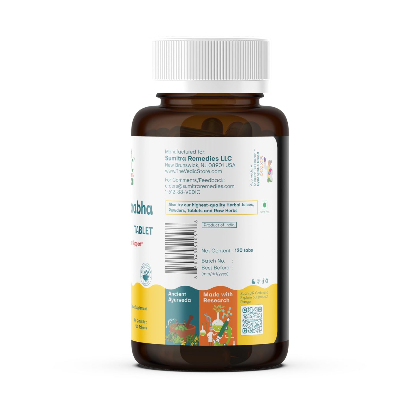 Vedic Juices Chandraprabha Vati Urinary Tract Support Tablet, 120 Count