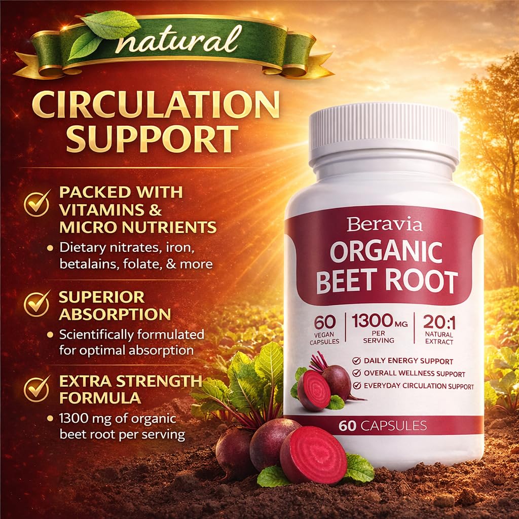 Beravia Organic Beet Root Capsule 120 Count
