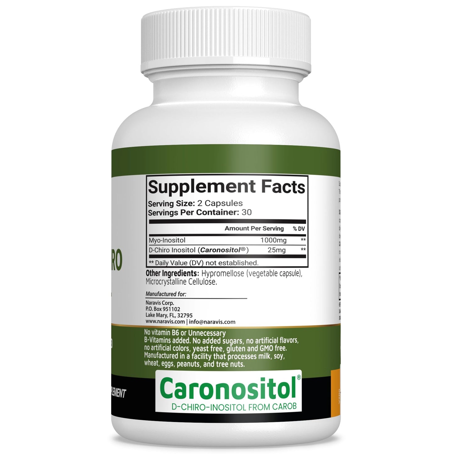 Naravis Inositol Supplement 60 Capsules