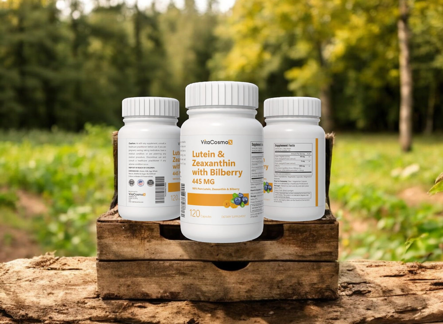 VitaCosmoX Lutein with Zeaxanthin Capsules 120 Count
