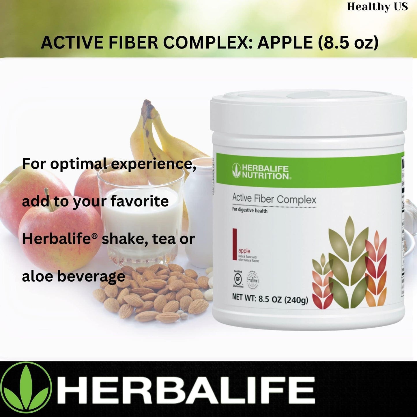 Herbalife Active Fiber Complex Apple Flavor Powder 7.14 oz