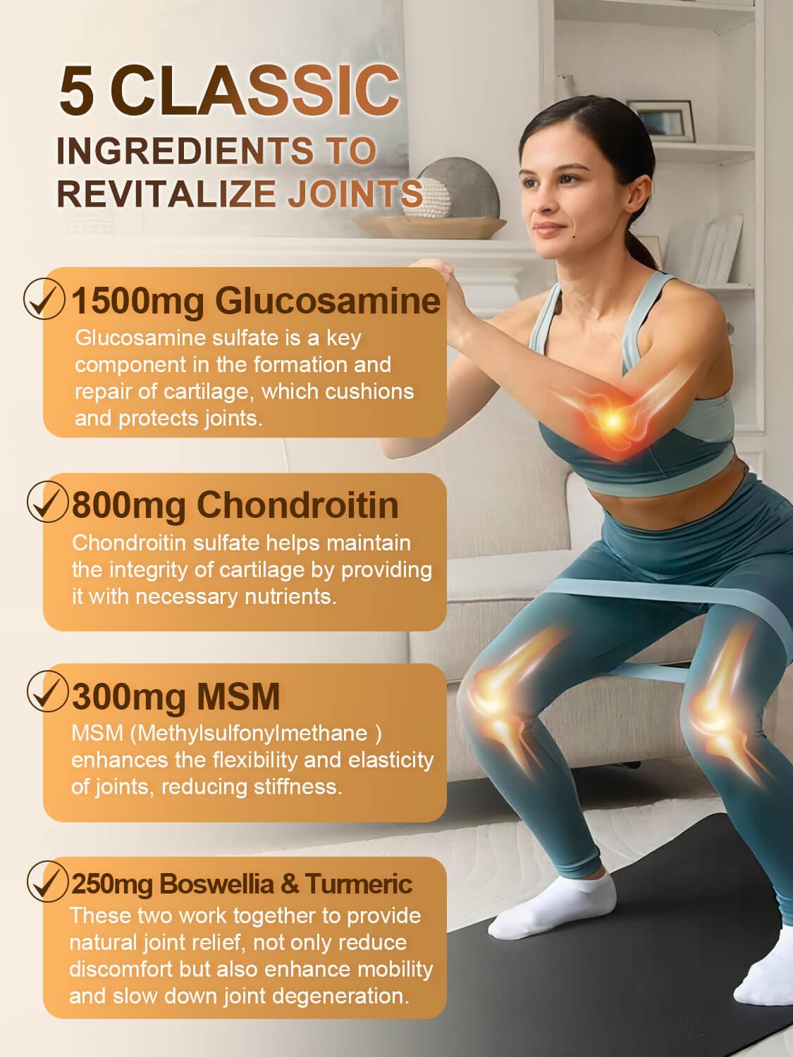 NATURE TARGET Glucosamine Chondroitin MSM Turmeric Capsules 120 Count
