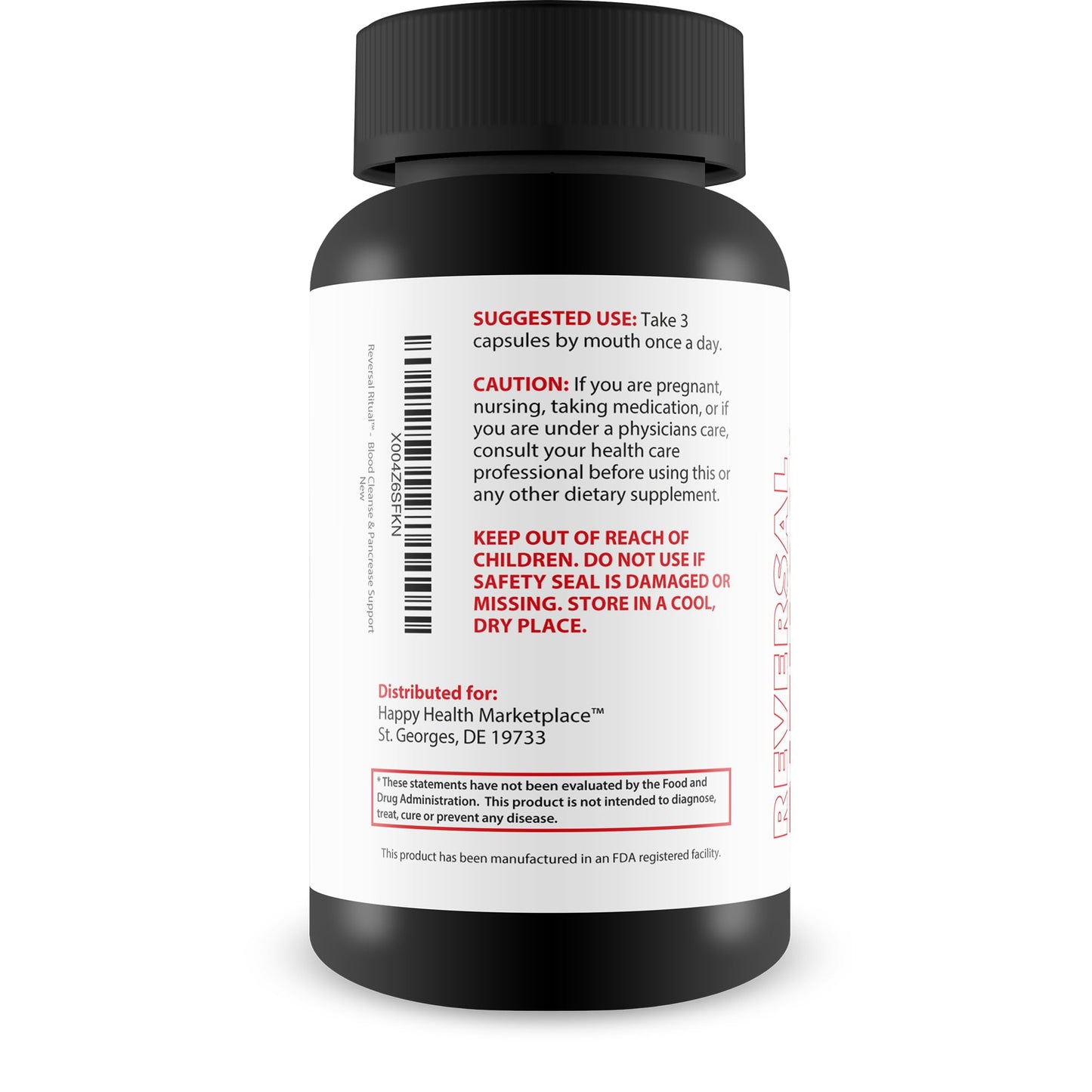 Happy Health Marketplace Reversal Ritual Blood Cleanse Capsule 90 Count