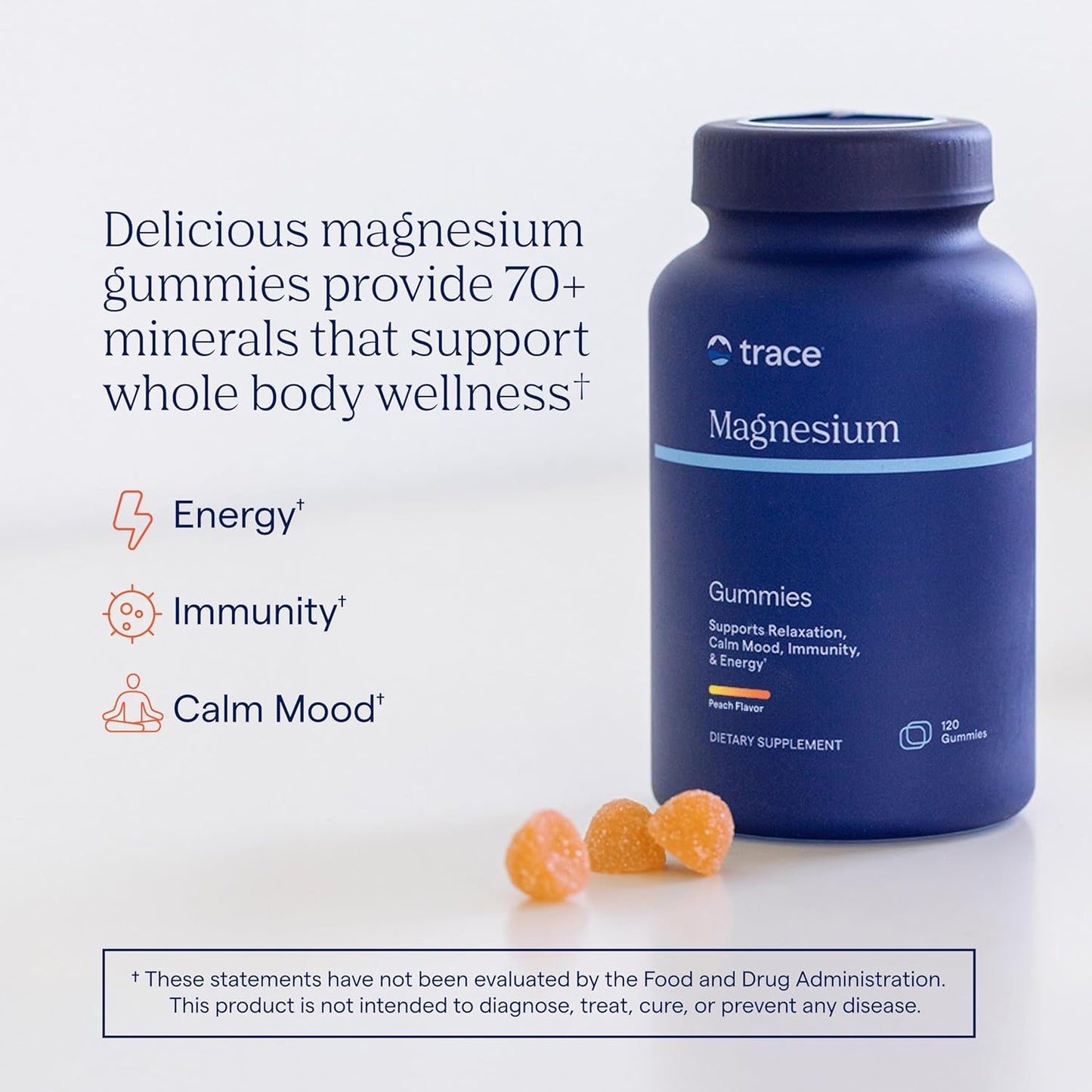 TRACE MINERALS RESEARCH Magnesium Stress Relief Gummies 120 Count