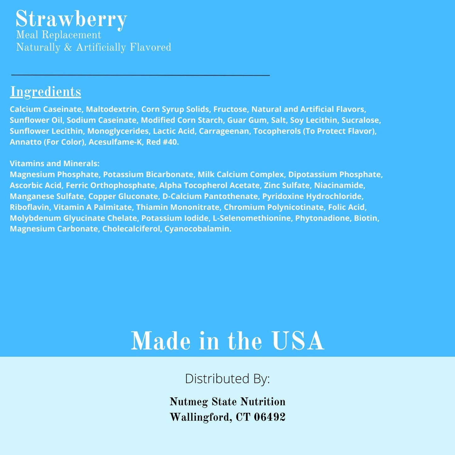 Nutmeg State Nutrition High Protein Strawberry Pudding Shake Whey Protein Powder, 7 Servings