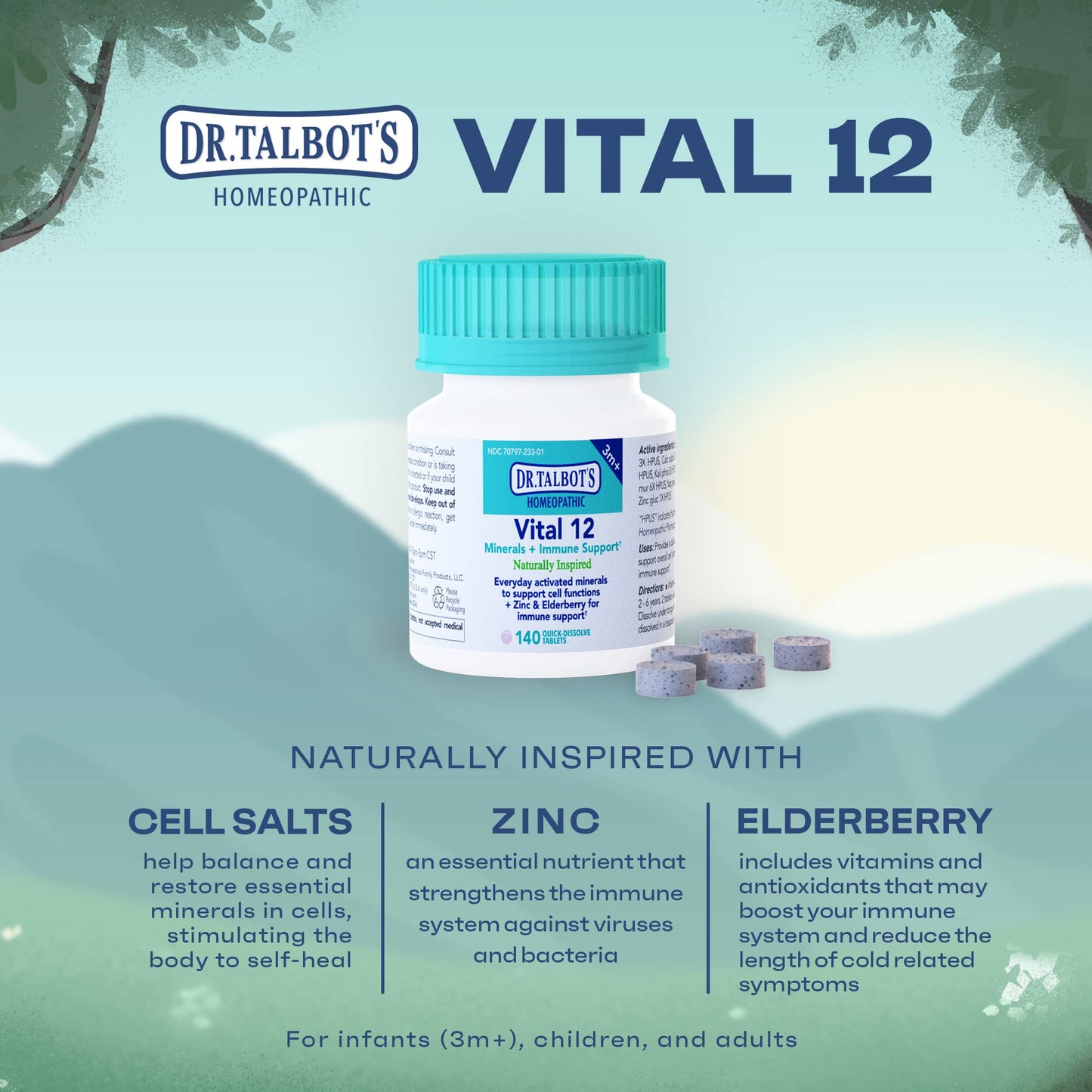 Dr. Talbot's Vital 12 Tablets, 140 Count