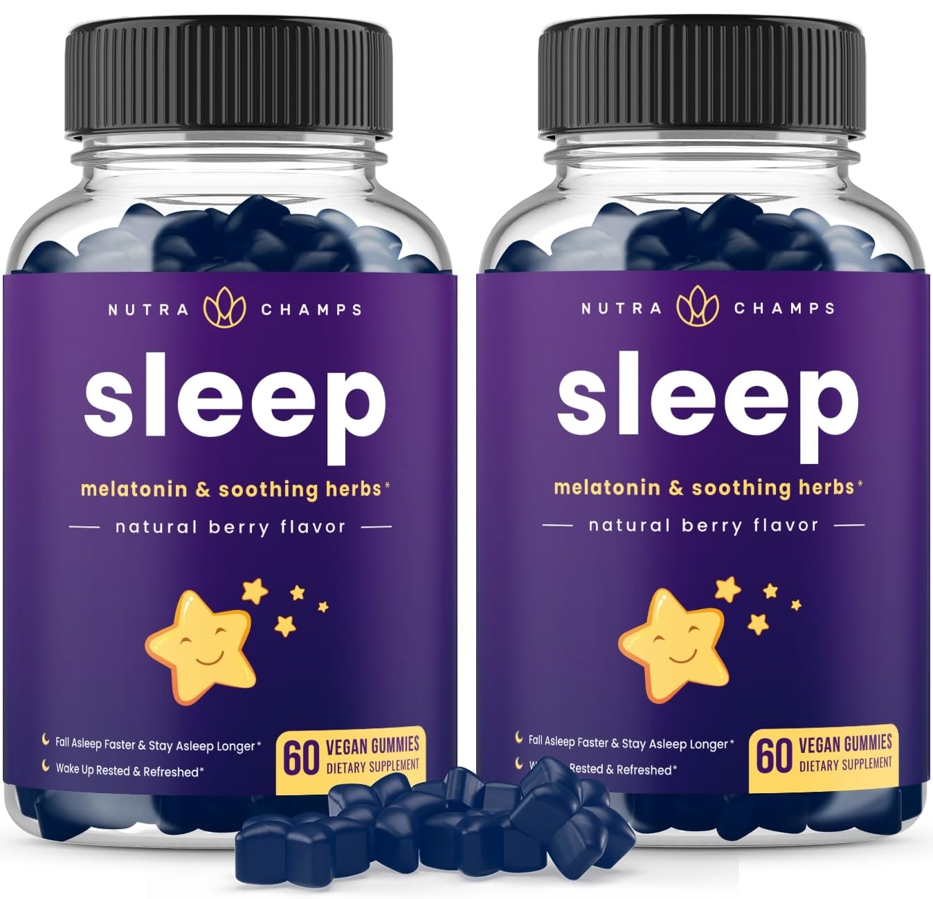 NutraChamps Sleep Gummies with Melatonin, 120 Gummies
