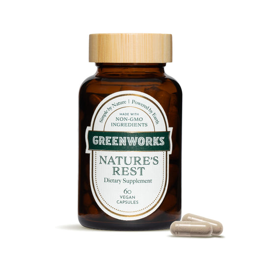 Greenworks Nature's Rest Melatonin-Free Sleep Aid for Adults, 60 Capsules